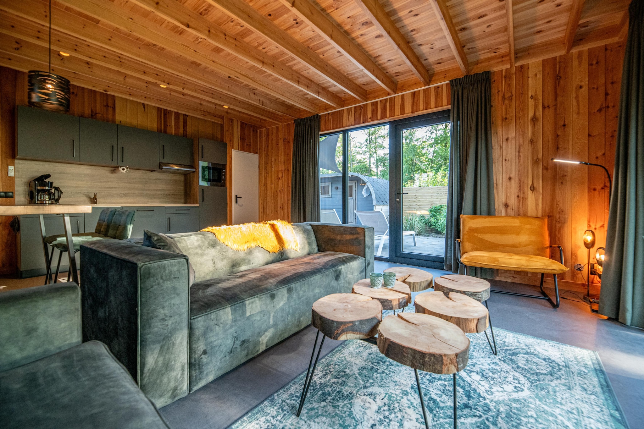 Wellness lodge Grutto 2p - Woonkamer