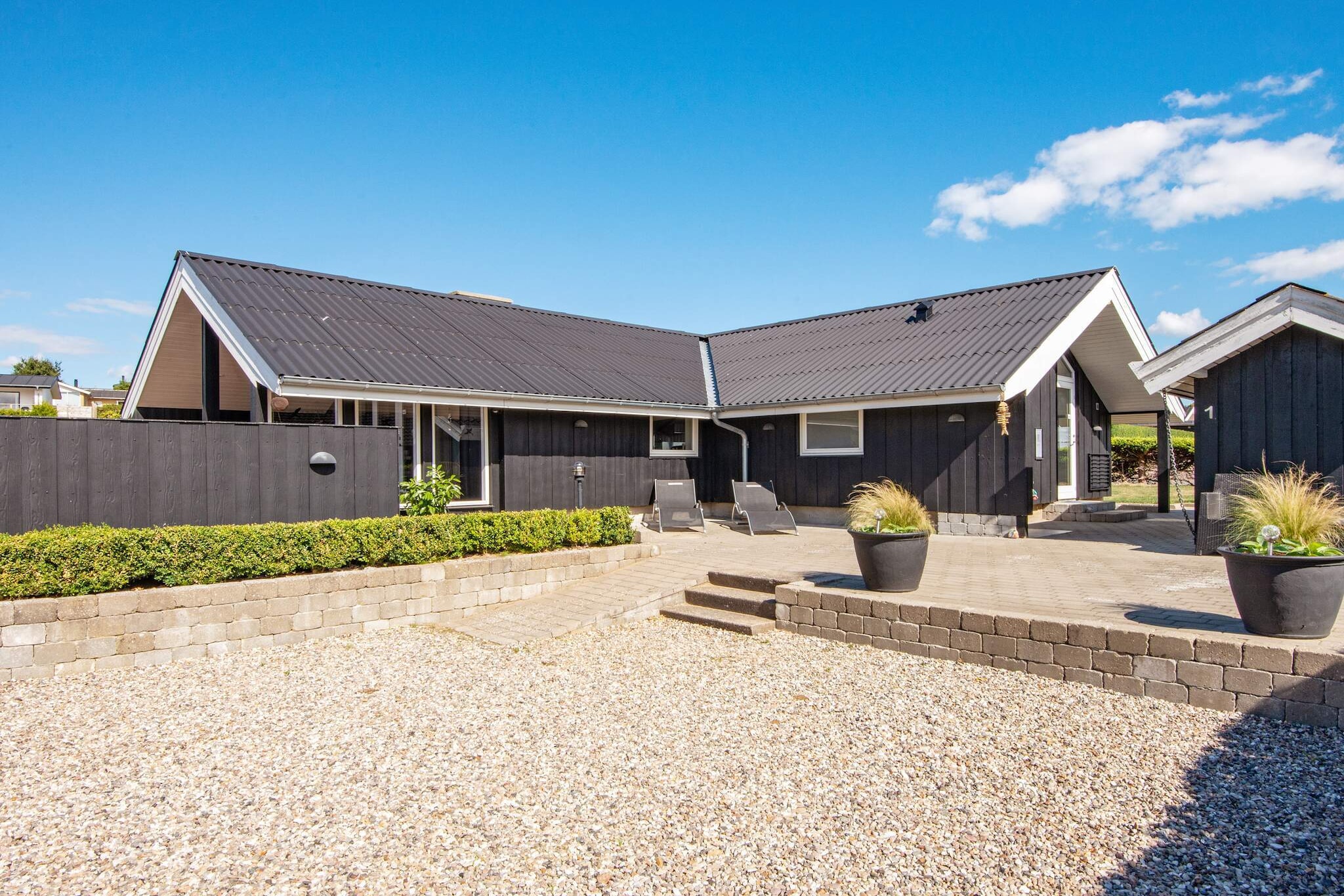 Luxe vakantiehuis met 7 gastenverblijven in Hejls - Uitzicht