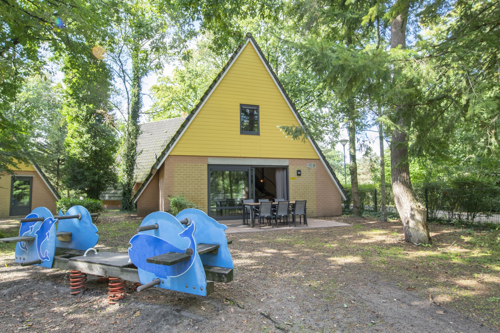 Kindvriendelijk huis met 2 badkamers, op een vakantiepark bij de Vrachelse Heide