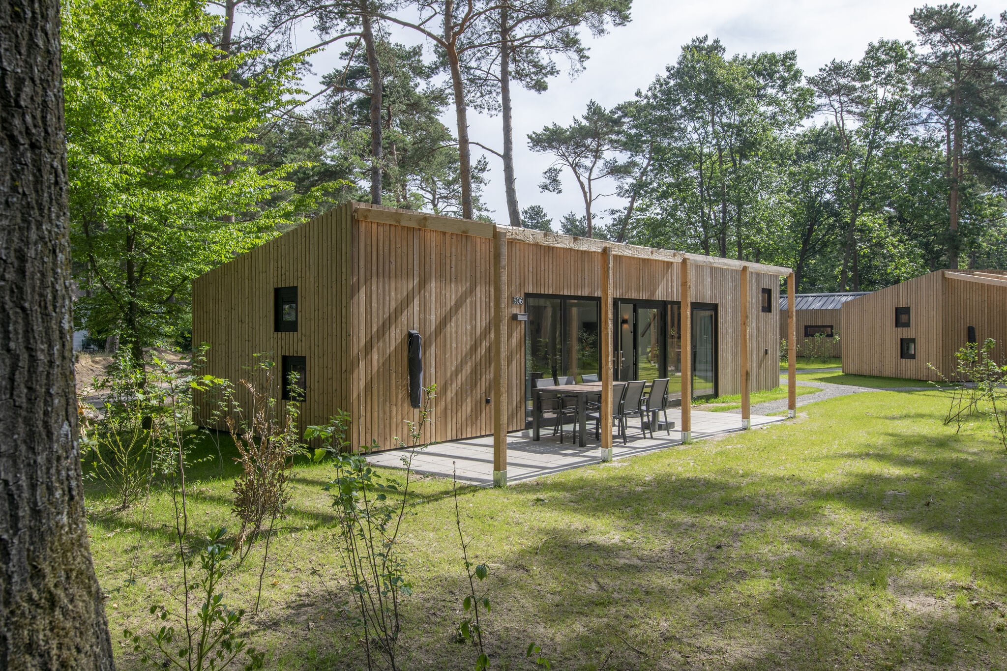 Nice chalet with air conditioning, in a holiday park at 12 km. from Eindhoven