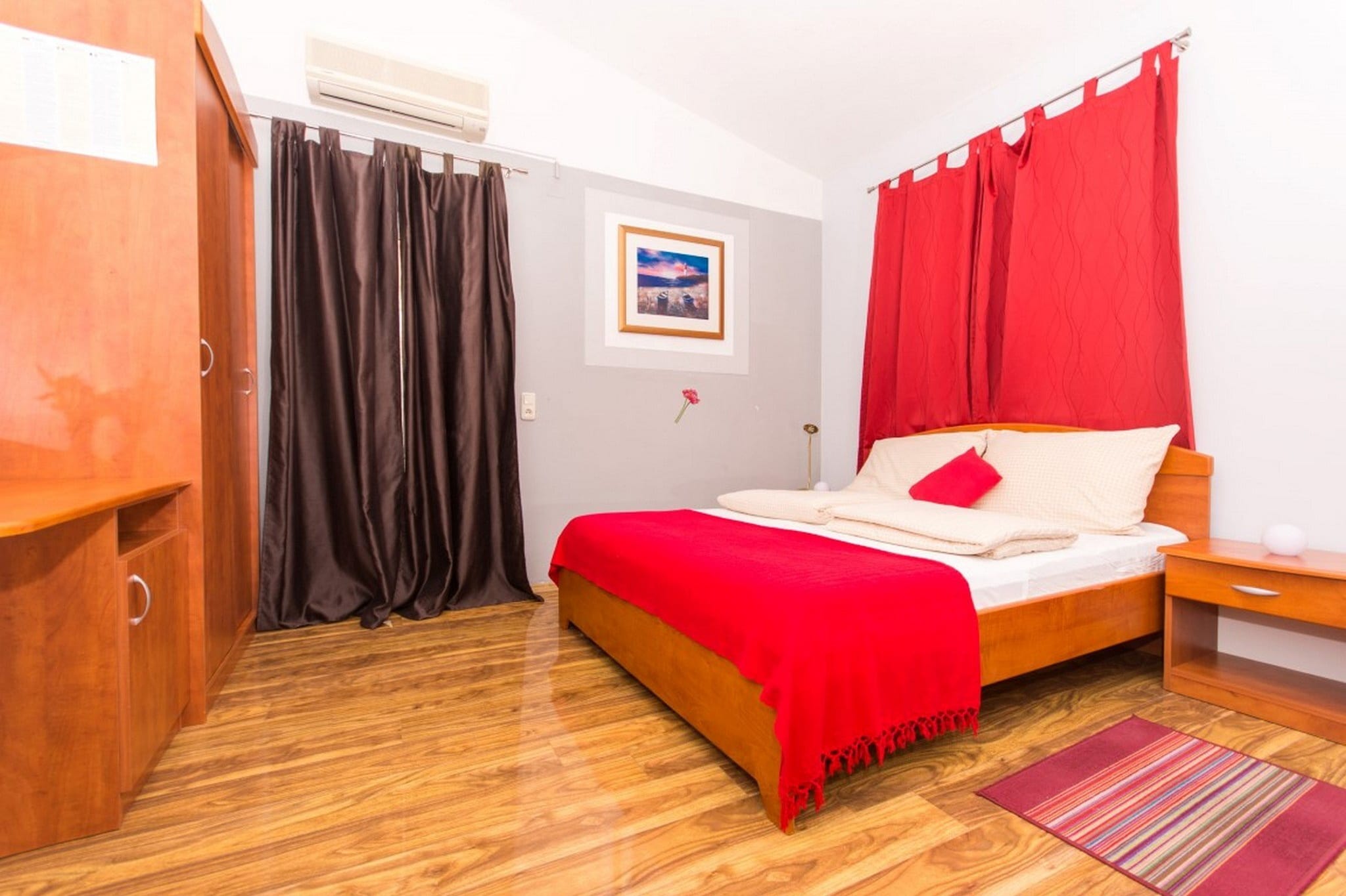 Villa Stil is located in Okrug Gornji located in the beautiful traditional village Okrug Gornji on the Island of ÄŒiovo. Villa Stil is located only 350 m from the beach. 
Spacious terrace fitted with sun beds and parasols as well as a common seasonal outdoor swimming pool and a shared garden are at your disposal.
Free private parking is provided, reservation is not needed.
Pets are not allowed.
Baby cot is available upon request.

This studio apartment with balcony and sea view  can accommodate three people. It features SAT LCD TV as well as air-conditioning. Kitchen is well equipped with refrigerator, trash cans, vitro ceramics and kitchen utensils. The private bathroom comes with shower and toilet.Hair dryer as well as linens and towels are at your disposal.

By virtue of property's advantageous location, situated just 350 m from the restaurant and 350 m from the beach and bus stop, guests can find everything they need for every day life during their vacation in the vicinity of apartment. The closest super market is only 350 m away.

Split airport is only 4.60 km away.