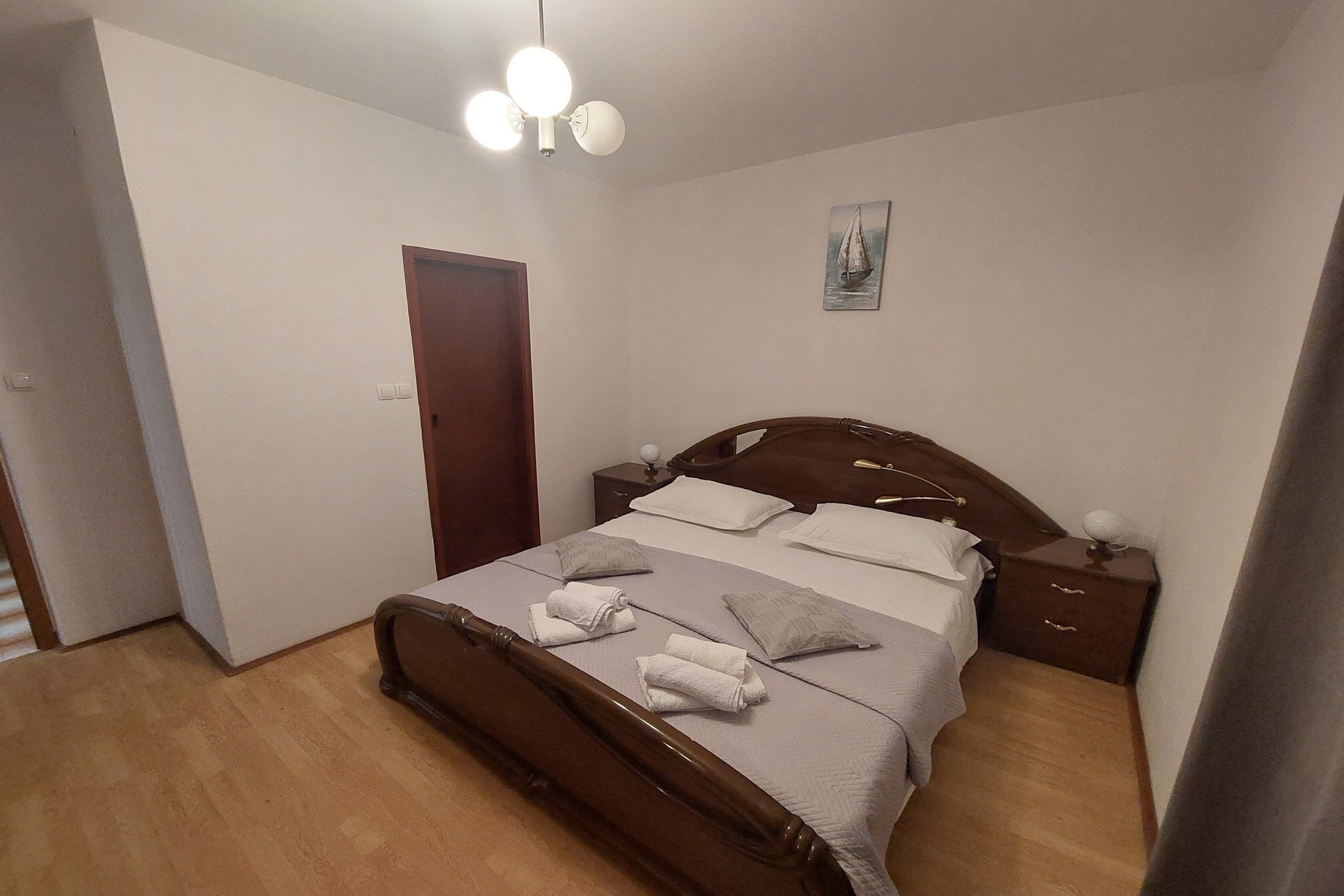 Apartment Dominik - Two Bedroom Apartment with Terrace and Sea View-Slaapkamer