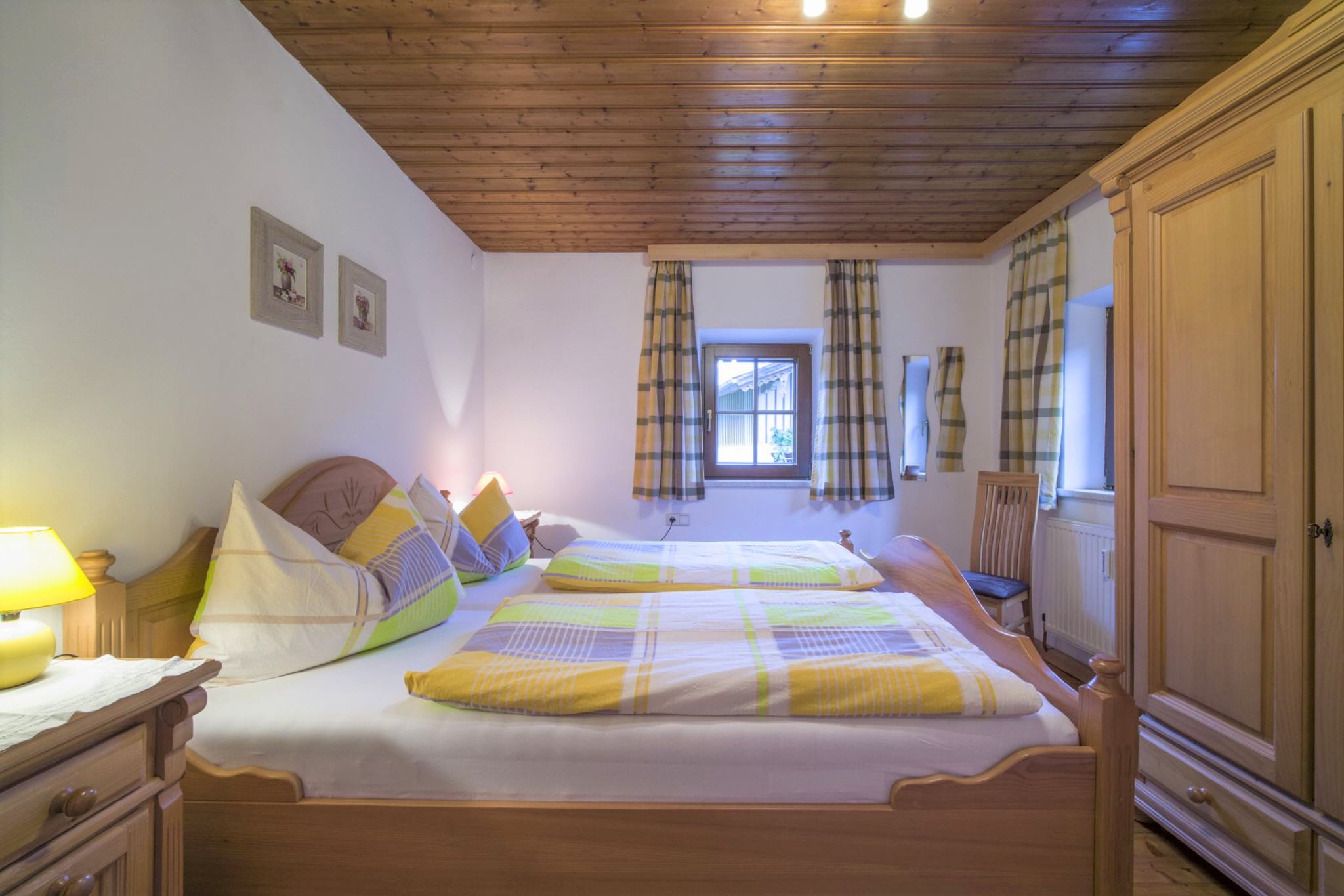 On the 1st floor: (Living room(TV, dining table, seating area), open kitchen(hob, electric kettle, hood, coffee machine, oven, microwave, fridge), bedroom(double bed), bedroom(single bed, single sofa bed), bathroom(shower, washbasin, toilet))\n\nbalcony, garden furniture