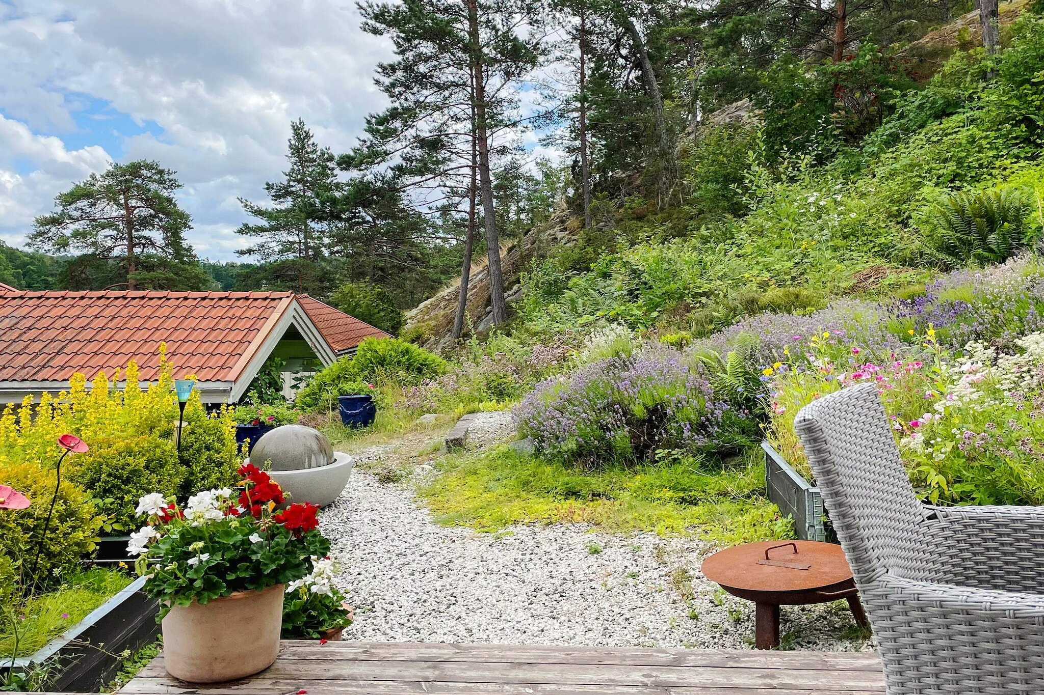 Hut aan het meer met panoramisch uitzicht - Buitenlucht