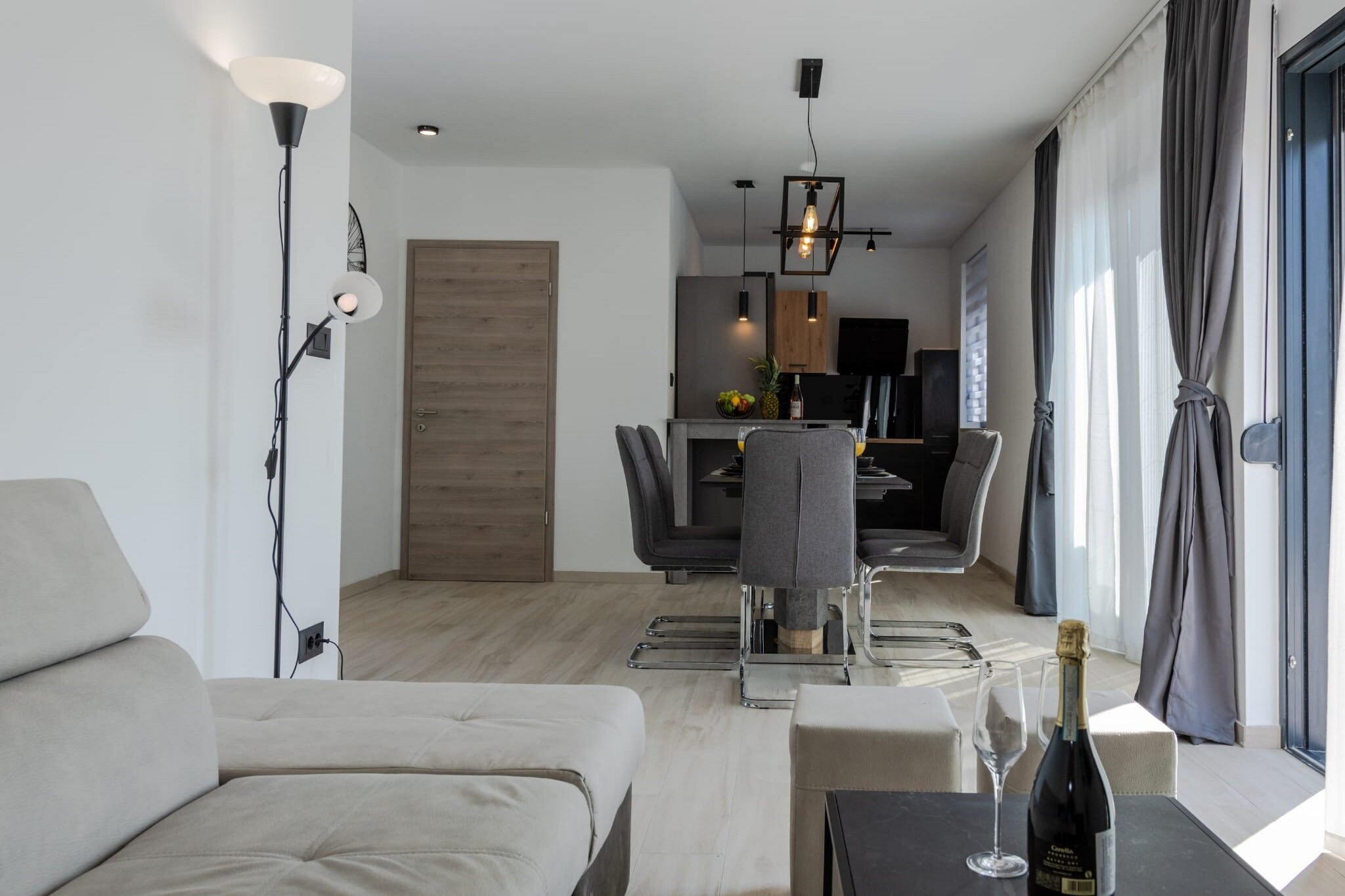 Villa Infinity is located in Kastel Novi, a small place in the Split region.
A spacious terrace fitted with sun beds and sun umbrellas as well as a seasonal outdoor swimming pool, private hot tub and garden is at your disposal.
An outdoor kitchen with BBQ facilities is at your disposal.
This property has access to an electric car charging station.
Private parking is provided, reservation is not requested. Garage is available.
A baby cot is available upon request.
Pets are allowed.
This lovely six bedroom apartment with furnished terrace and a private hot-tub is perfectly fit for twelve people. It features free WiFi, air conditioning as well as LCD TV. The open space living room comes with sofa and sitting area, and it's combined with the fully equipped kitchen and dining area. All the bedrooms are furnished with a large double beds.Two private bathrooms come with a shower and toilet, while the third one comes with bathtub. You have access to washing machine, iron and ironing board.
Free toiletries, hair dryer as well as linens and towels are at your disposal.
Villa Infinity is located in Kastel Novi, one of the seven coastal villages between Split and Trogir. With a beautiful seaside promenade, rich culture, local taverns, shady parks and lovely sight seeings, Kastel Novi makes a peaceful vacation destination. The nearest beach is 2 km from the accommodation. The nearest restaurant is 900 m and the nearest market 800m from the property.
The ferry port is located 22 km from the accommodation. Split airport is 2 km away. Bus stop is located 300 m from the property.