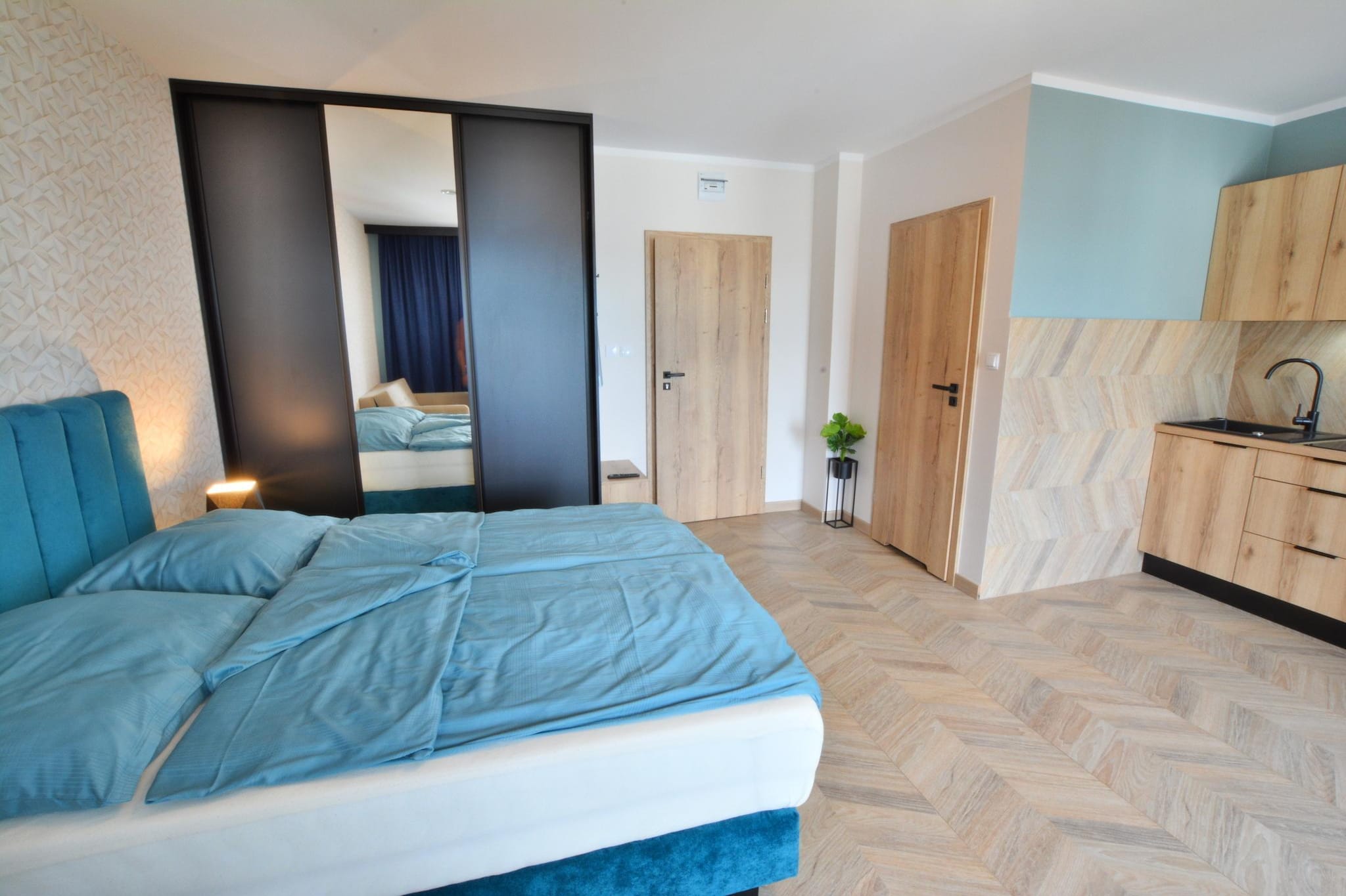 Apartament nr 3 3-osobowy 29 m2 Ustronie Morskie-Slaapkamer