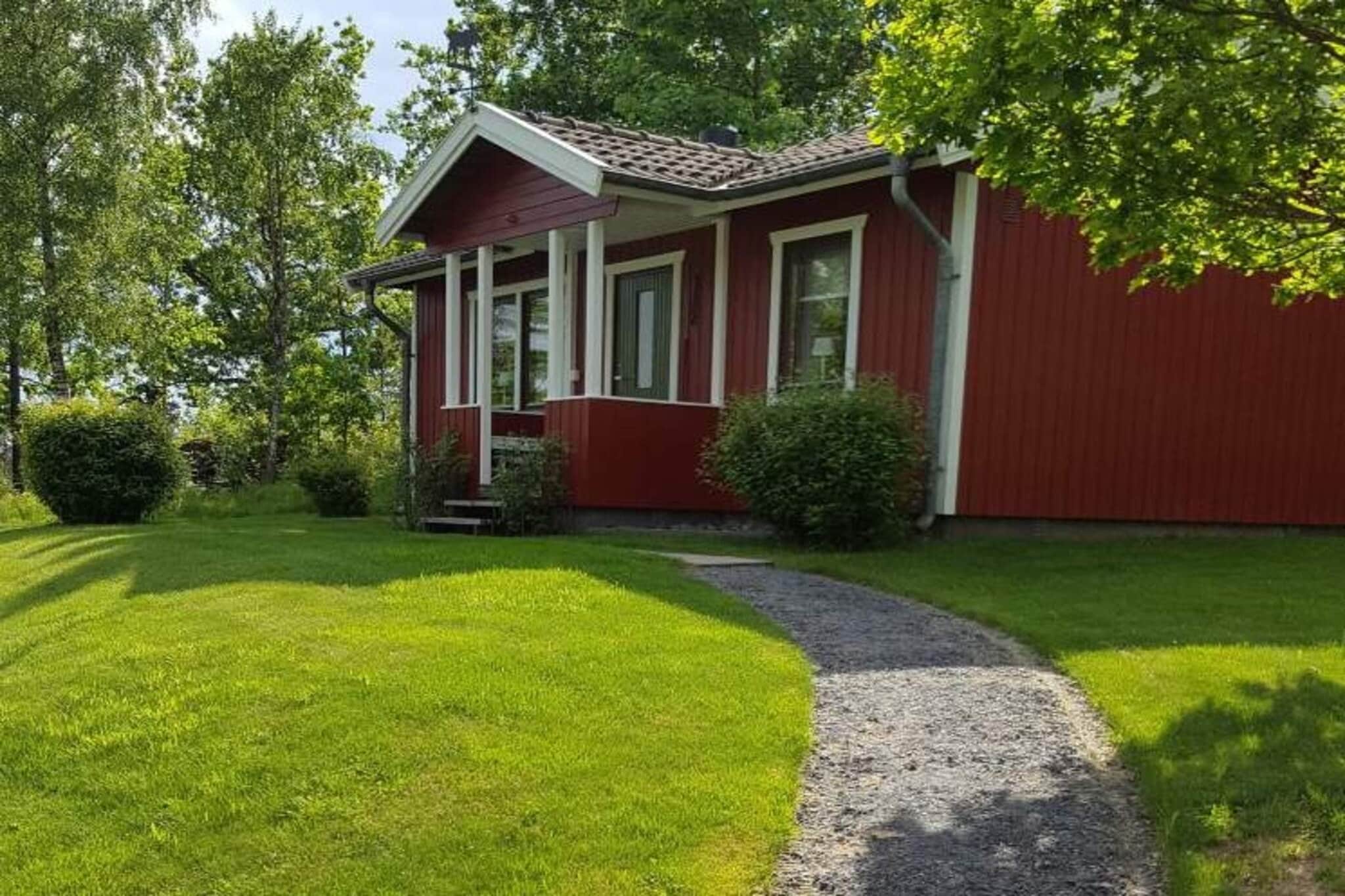 In the western part of SmÃ¥land, beautifully situated with forest and the lake around the knot, you will find this cozy little cottage. Here you have the opportunity for lovely walks in the surroundings, or a short trip on the small lake that is just below the cabin with the boat that is included in the rent. Bathing is recommended by the owners at Flatenbadet 10 km away or HÃ¤sthultssjÃ¶n 2.1 km away. The cottage has a cozy living room with dining area and a small kitchen. There is also a sofa bed for 2 people. The cabin also has two small bedrooms with 1 single bed in each room. There is a fresh and nice bathroom with a shower. The cottage shares the plot with the owners, whose house is about 60 meters away. Here there is plenty to do for the adventurous, while the surrounding lakes and forests provide fantastic opportunities for peaceful relaxation. For those who appreciate hiking and want to see a little more than just the beautiful nature around the cabin, you can get to Store Mosse Nature Reserve about 7 km away. Here there are many nice hiking trails and fantastic nature to see. In the summer months, those traveling with children can take the opportunity to visit High Chaparral, which is only 10km away. It's a wild west experience for the whole family. All in a genuine Wild West environment with bison oxen, train robberies, steamers, gold panning, cowboys, shows and theater and much, much more. If you want to go on an adventure, you will find Isaberg Mountain Resort 20 km away, with bike paths, toboggan run, hiking trails and much more. There is something for all tastes and levels and is well worth a visit, or several! In the winter with snow, Isaberg also has a ski slope, but whatever the season, there are plenty of things to do here. For those interested in golf, there is also Isaberg's golf club. The golf club has 2 18 hole golf courses, as well as a 6 hole short hole course which is a Pay &amp; Play course.