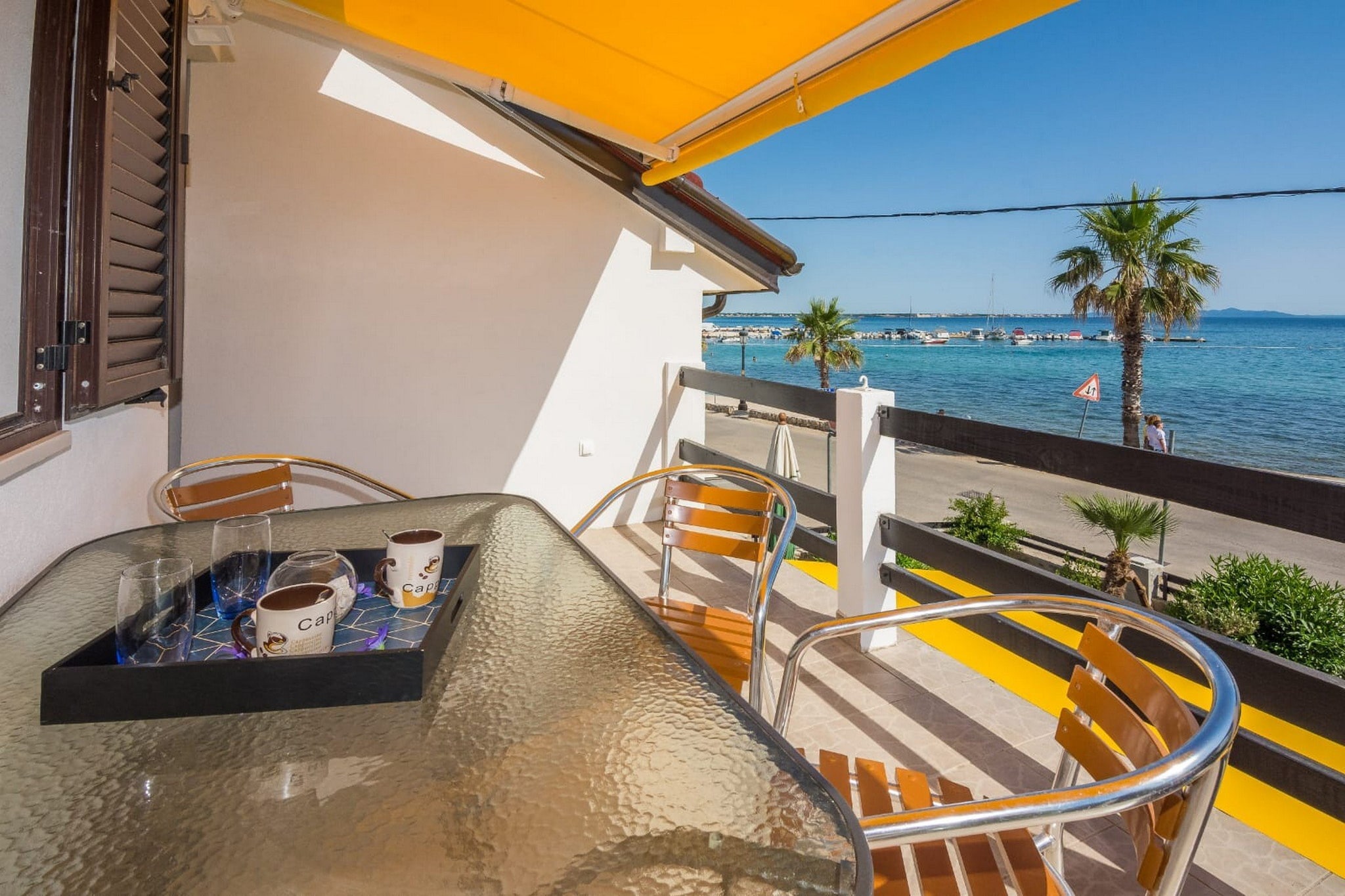 Apartments Sea Eyes - Two Bedroom Apartment with Balcony and Sea View (Kat)-Terrace balcony