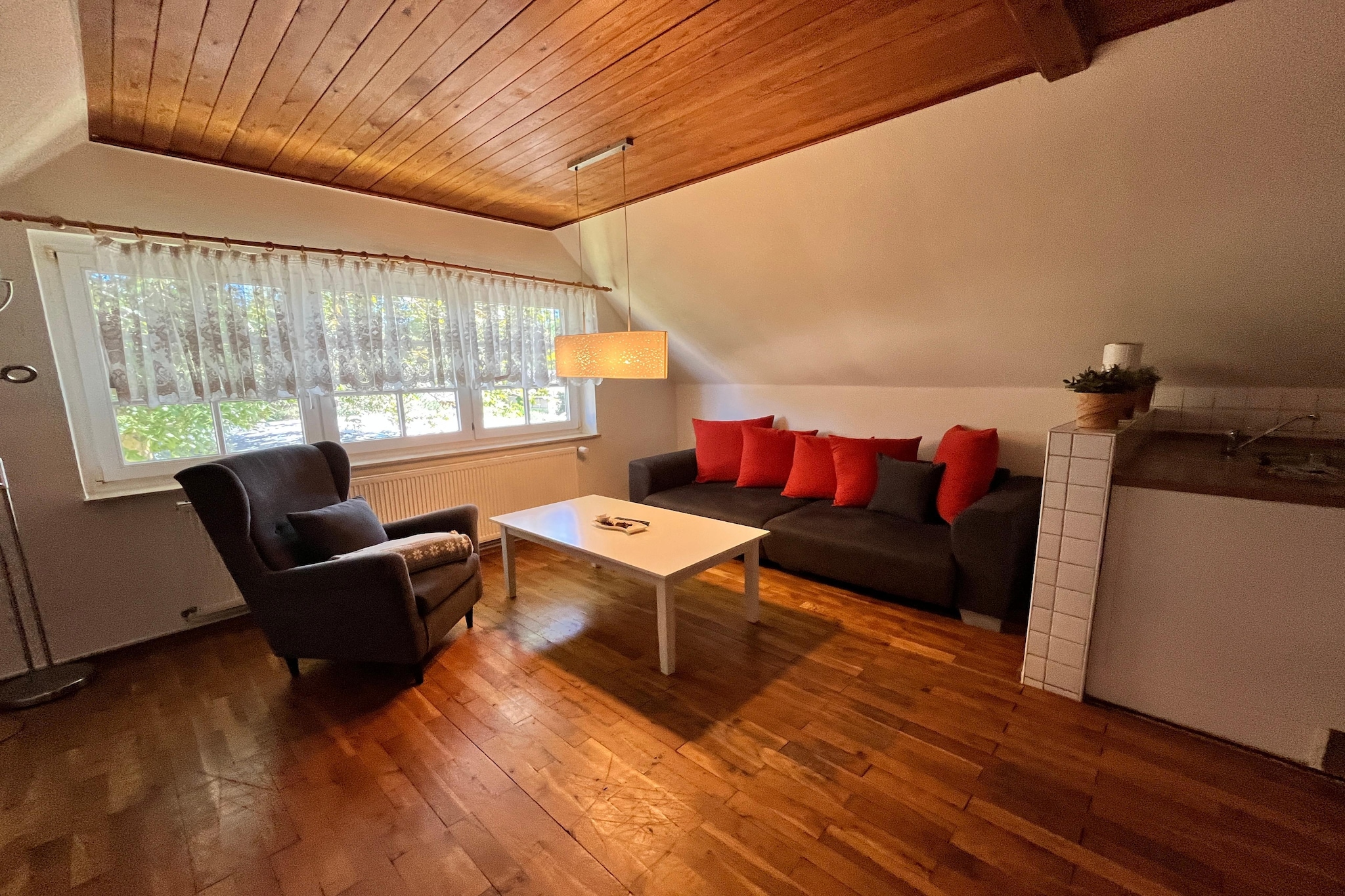 Ferienwohnung Lange Wieck am Darß - Woonkamer