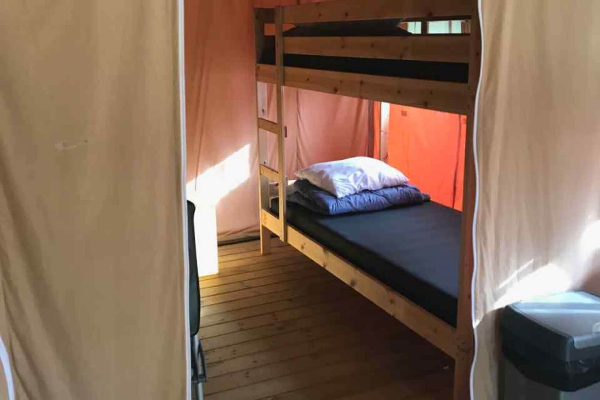 Luxury safari tent with private bathroom