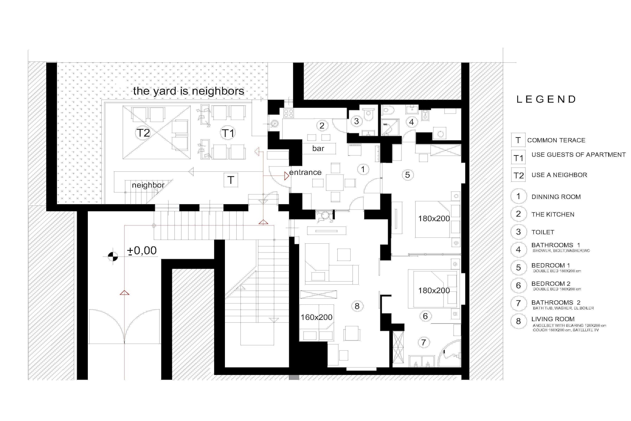 Apartment Vinko, Center - Two Bedroom Apartment with Shared Terrace - Im Freien
