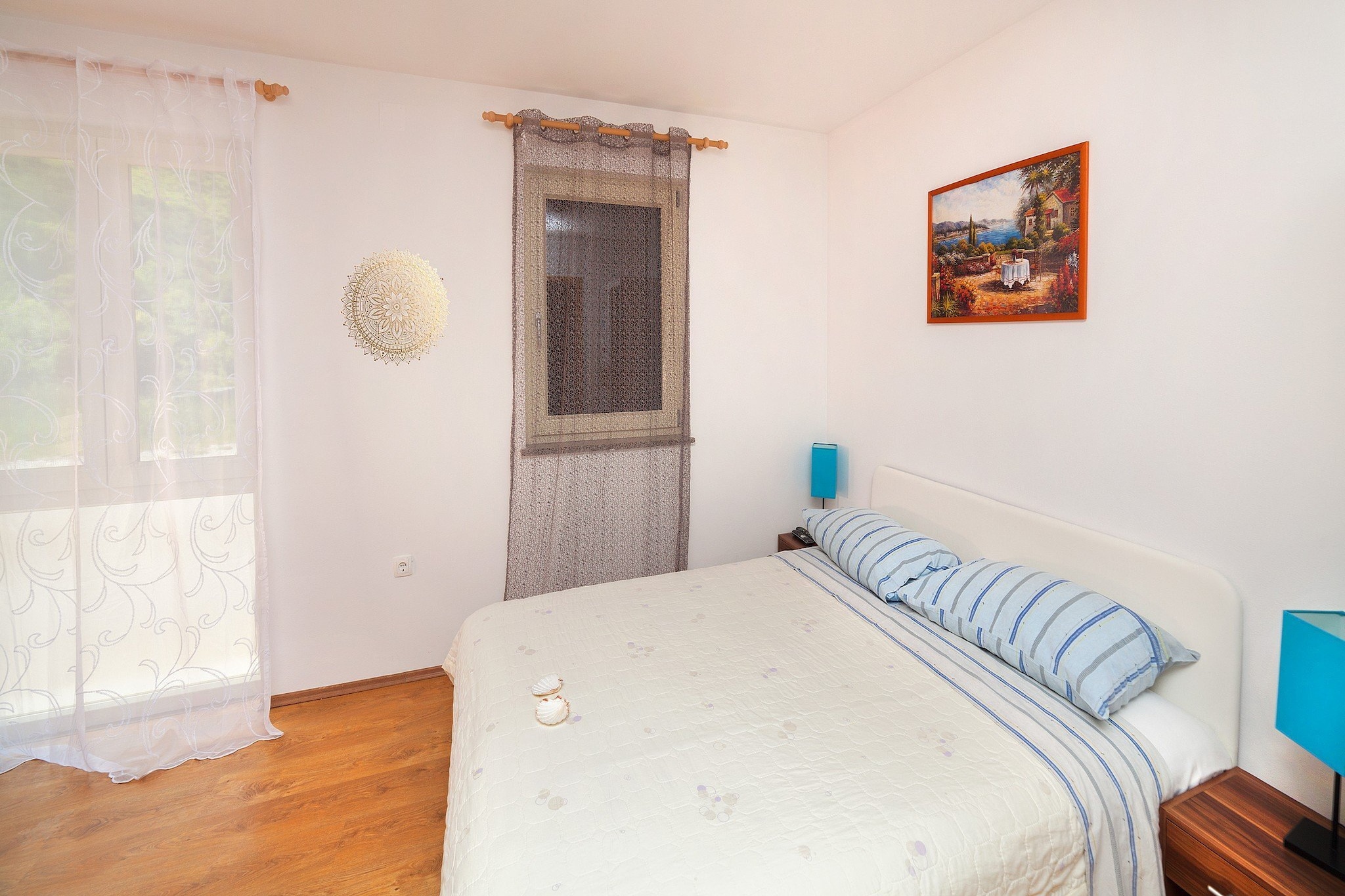 Apartments Barbara with Swimming Pool are located on Istria's east coast in small town Brseč, near Moscenicka Draga.

This property offers a shared BBQ grill with an outdoor dining area. 

A private parking is provided, reservation is not required.

This studio apartment comes with a large double bed and a single sofa bed, which makes this place a prefect spot to accommodate three people. It features  Air-conditioning, Wi-fi as well as LCD SAT TV. The kitchenette is equipped with refrigerator, water kettle, microwave, kitchen utensils and dining area. The private bathroom comes with a shower and toilet. 
Bed linen and towels are at your disposal.

Due to the properties good location everything you may need during your stay can be found in the area. Market, bars and restaurants are located only 100 m away. The beach is located 1.3 km from the property. Bus station is 50 m away.

Krk airport is 63 km away and Pula airport is 61 km away while the nearest ferry port is only 7 km away.