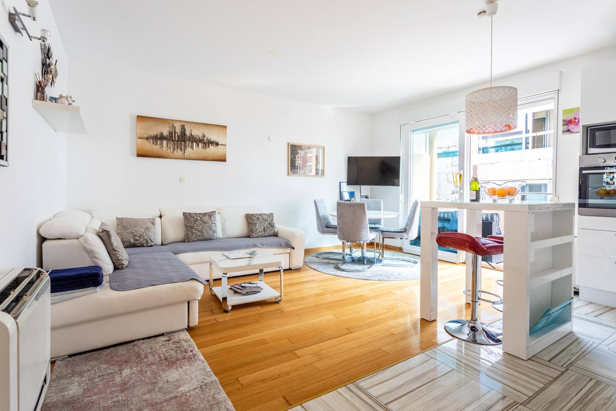 Apartment Bacvice-Woonkamer