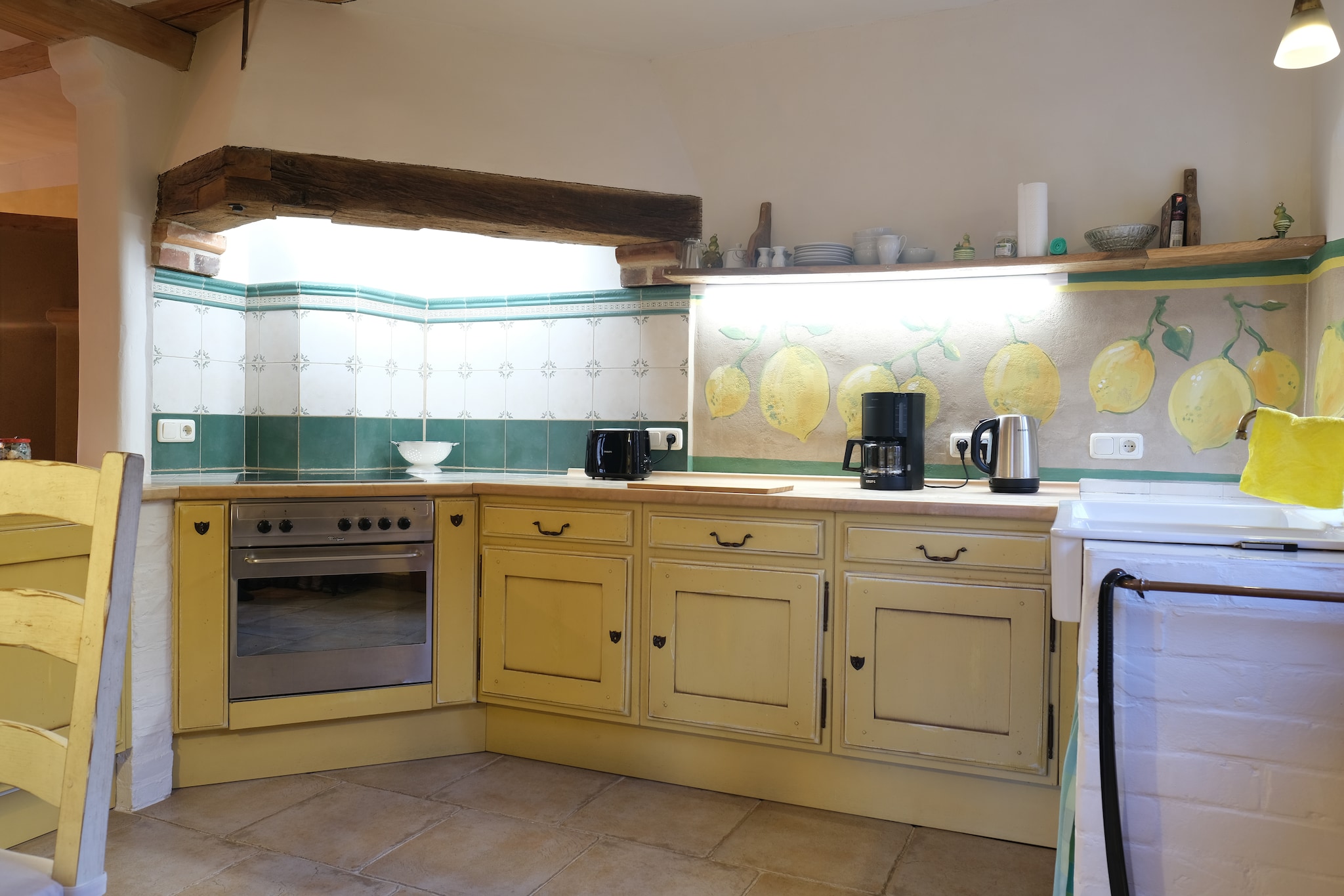 This charming ground-floor apartment in Carinerland – Neu Karin offers a cozy retreat for up to 4 guests. The living room features a double sofa bed, fireplace, and TV, while the open kitchen is fully equipped with a coffee machine, oven, dishwasher, and fridge—perfect for relaxed meals at home. The bedroom includes a comfortable double bed and air conditioning for restful nights.

The bathroom is fitted with a shower, toilet, and washbasin, and guests can enjoy outdoor amenities like a terrace, garden furniture, grill, and fitness equipment. Parking is available on-site, making it easy to explore the surrounding countryside and nearby Baltic coast.

Located in a quiet, idyllic setting between Wismar and Rostock, this apartment is ideal for couples, small families, or friends seeking tranquility with easy access to nature and seaside adventures.