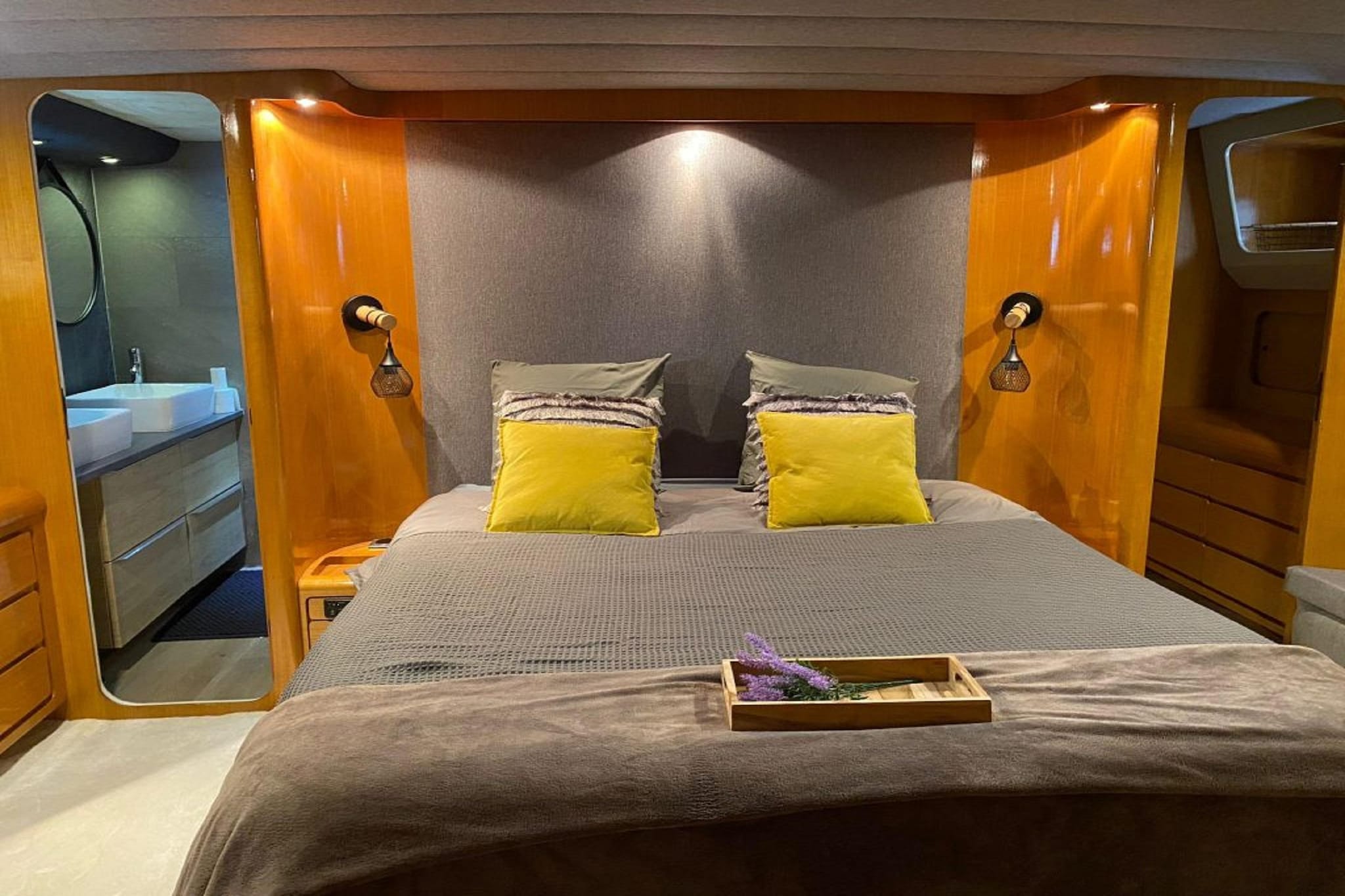 Are you looking for a unique holiday home on the west coast of France? This luxurious yacht is centrally located, and it can comfortably accommodate a family or a group of friends.

La Rochelle is a picturesque coastal town in western France, known for its historic architecture, picturesque harbor and beautiful beaches. Stroll through the alleys of the old town. The city has many popular tourist sites, including the 14th-century Chaine Tower, the imposing St. Nicholas Tower and the Gothic Cathedral. You will also find many museums, art galleries and pleasant restaurants. In the center of the city, facing the Old Port, discover one of the largest private aquariums in Europe. For 2 hours, visit the heart of the ocean, meet more than 12,000 marine animals, and let yourself be surprised by the biodiversity of the Atlantic, the Mediterranean or the Tropics. From fragile jellyfish to fascinating sharks, a unique journey to dream and understand the sea. Rent bikes and cross the bridge to discover the magnificent Ile de Ré. Another place to discover is the famous Marais Poitevin and take a boat trip to discover the natural and cultural riches of the Marais Poitevin and.


This special yacht has a beautiful, bright living room with flat screen TV, a dining area, a well-equipped kitchen, 2 suites with double beds and 2 cabins with 2 single beds. Each cabin has its own bathroom and the large terrace on the upper deck is ideal for a relaxing evening with your loved ones. For safety reasons, the capacity of the yacht is limited to a maximum of 8 people. A deposit of 5000 euros will be requested upon arrival.