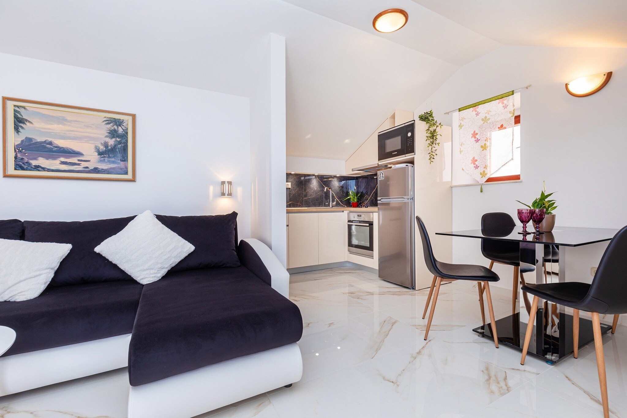 Villa Ana is situated in Mlini, a quiet little place in Dubrovnik Region, only a 20 minute ride from the Old Town of Dubrovnik.  
Outdoor furniture and outdoor dining area are at your disposal, which makes this place a perfect spot for nice and relaxing family or friends vacation.
The nearest beach is only 100 meters from the accomodation!

Baby cot is at guests disposal, as well as washing machine. Iron is available upon request.

Note:

Parking is not available until September 1, 2025.

This lovely one bedroom apartment with balcony and sea view is perfectly fit for up to two people. It features free WiFi, air conditioning as well as SAT LCD TV. The open space living room comes with sofa and sitting area, and it's combined with the equipped kitchen and dining area. The private bathroom comes with shower and toilet.
Free toiletries (shampoo, soap and toilet paper), hair dryer as well as linens and towels are at your disposal.

Sub City Shopping Centre is 1 km from the property Villa Ana. 
The closest market is 700 meters away, various restaurants, bars and shops can be found on the seaside promenade, 10 meters from the property. 
The airport is 9 km away.

Dubrovnik Airport is 9 km from the property.