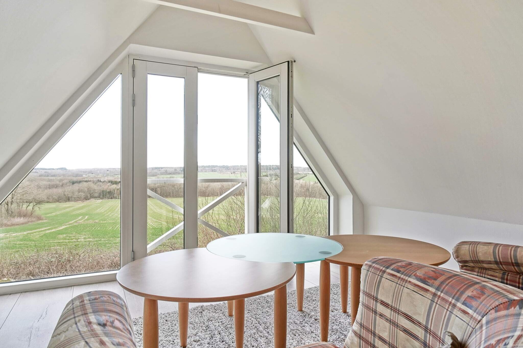 Kitchen(TV, stove(induction), coffee machine, oven, microwave, fridge-freezer, chromecast), Living/bed room(TV, chromecast), Living/bed room, bedroom(double bed), bedroom(double bed), bedroom(double bed), bedroom(2x single bed), bathroom(washbasin, shower, toilet, washing machine), heating(electric), garden, garden furniture