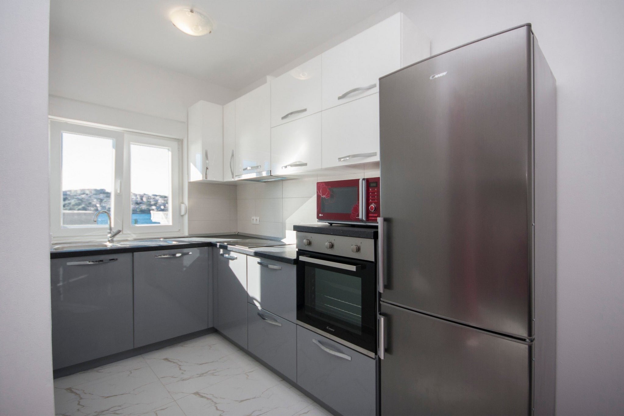 Apartments Happy Holiday - One Bedroom Apartment with Terrace A4 - Keuken