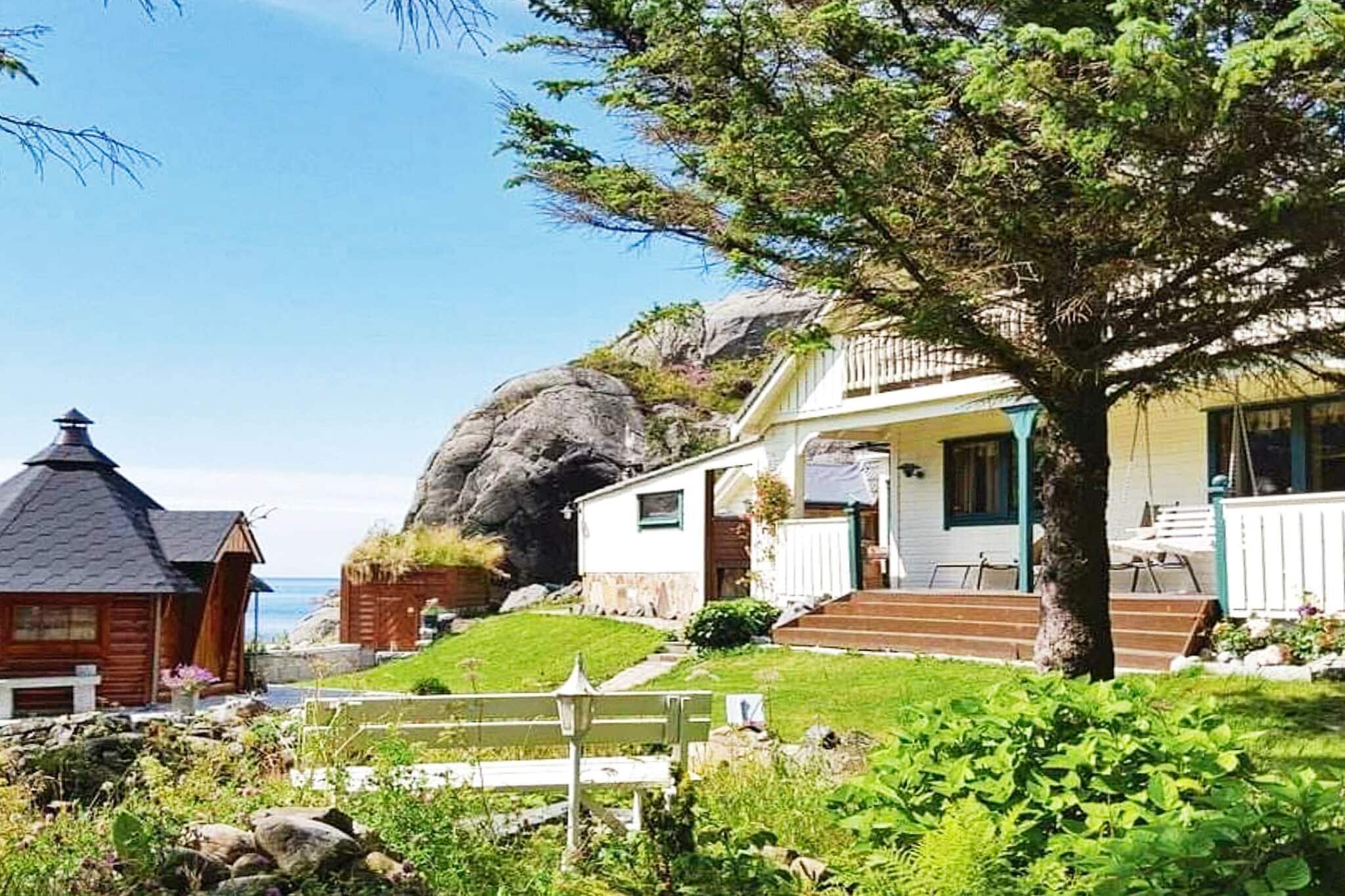 Welcome to an exclusive holiday home, perfect for family and/or fishing holiday by fish rich and beautiful Skudeneshavn. House no. 180 can be rented together with no. 52235 only 100 meters away. Great holiday home with everything you need for a successful holiday. Large plot with its own pond and right by the sea. Well-equipped kitchen, and for those who like fishing, there is also a separate annex with smoke oven and a high-quality filleting kitchen. Several terraces around the holiday home allow you to follow the sun all day long. Barbecue cabin can be rented for NOK 1000 per week for pleasant evenings and a sauna for relaxation. Fast internet and German TV via Astra. Great opportunities to explore the local area. Skudeneshavn has been named Norway's summer town for several years in a row and offer high-quality fish meals. Many great hiking opportunities nearby and a short distance to Bergen, Stavanger, the famous â€œPrekestolenâ€ or Trollungen. Boat for rent, needs to be ordered at the same time as the house. The main boat is an Ã˜yen 620F with a 70HP 4-stroke engine, GPS, chartplotter and sonar. The boat is available in the harbor a few minutes' drive away, with short distance to the best fishing spots in the area. A second boat two can be rented on request from the owner. The boats are available from April to October. Mandatory final cleaning of NOK 2000,- in addition to the rental price.