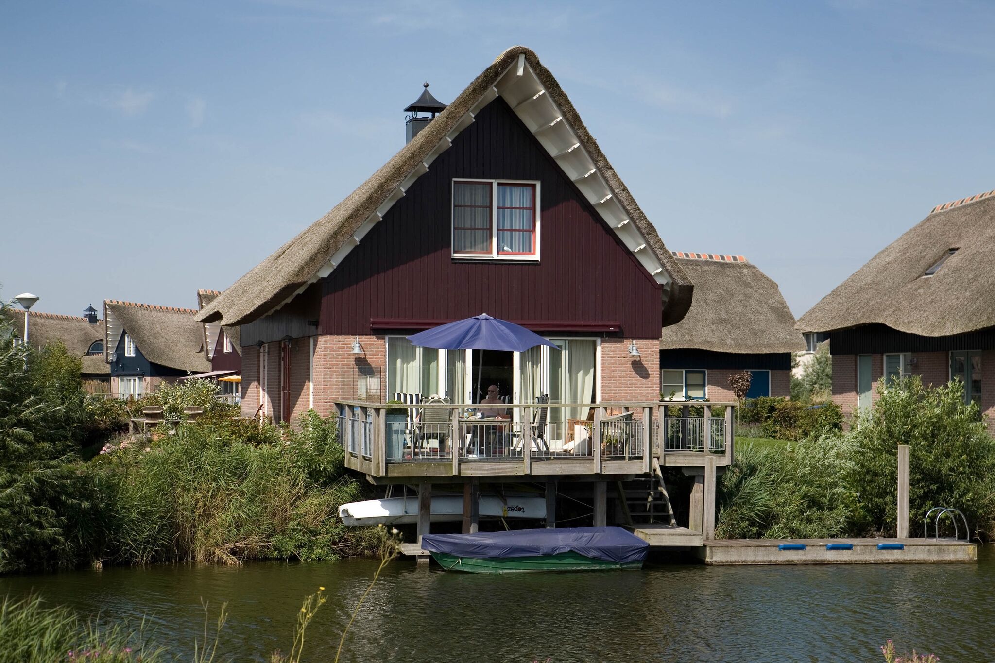 Villa with terrace on the water in Friesland