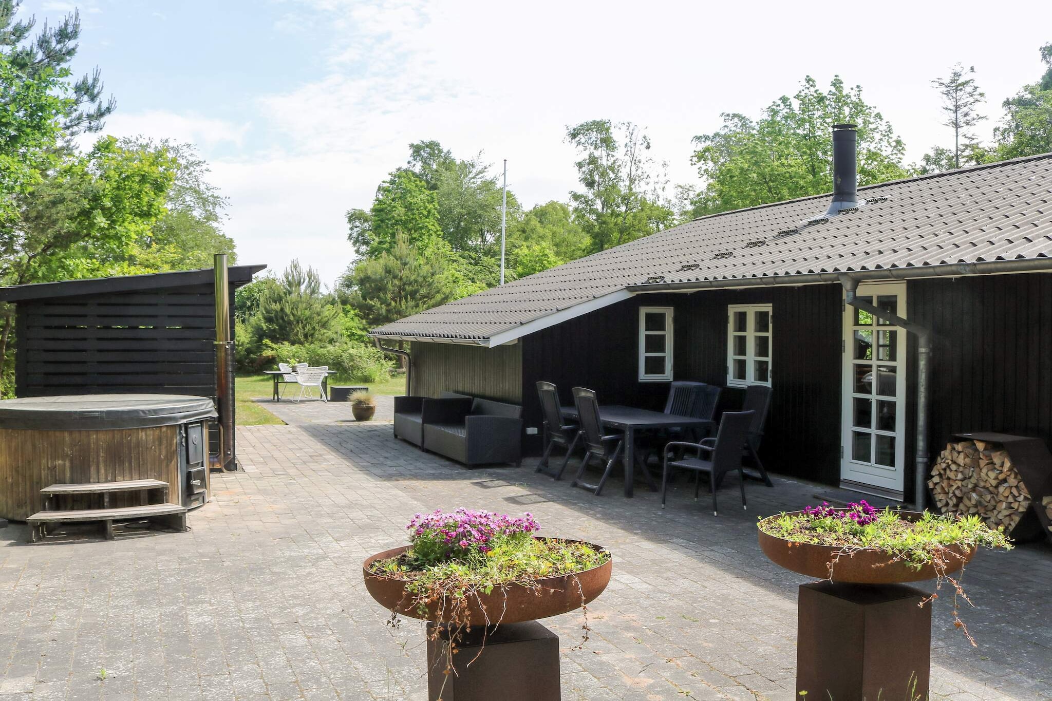 Afgelegen toevluchtsoord met bubbelbad