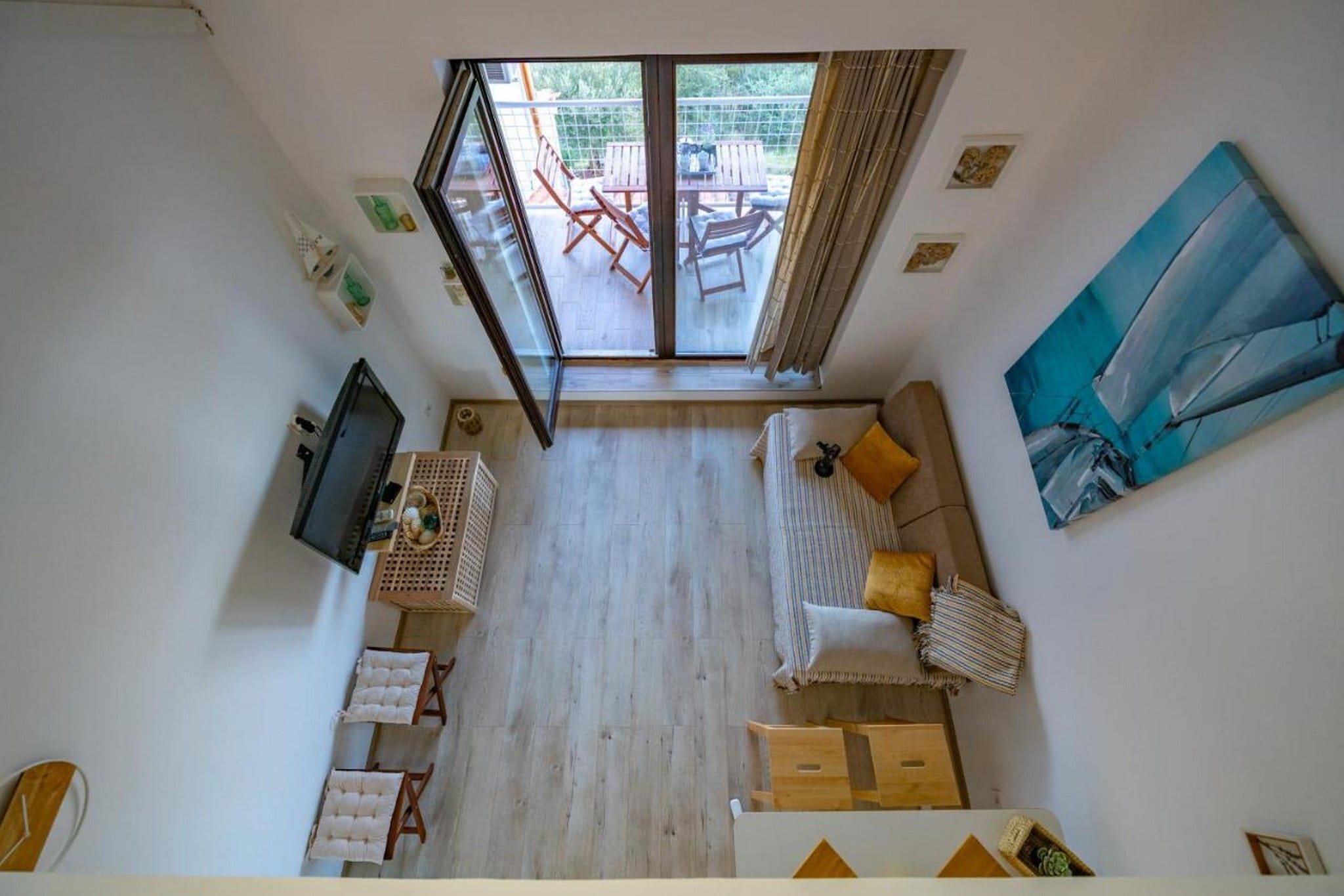 Apartment Baselak - Duplex One Bedroom Apartment with Balcony and Sea View-Binnen