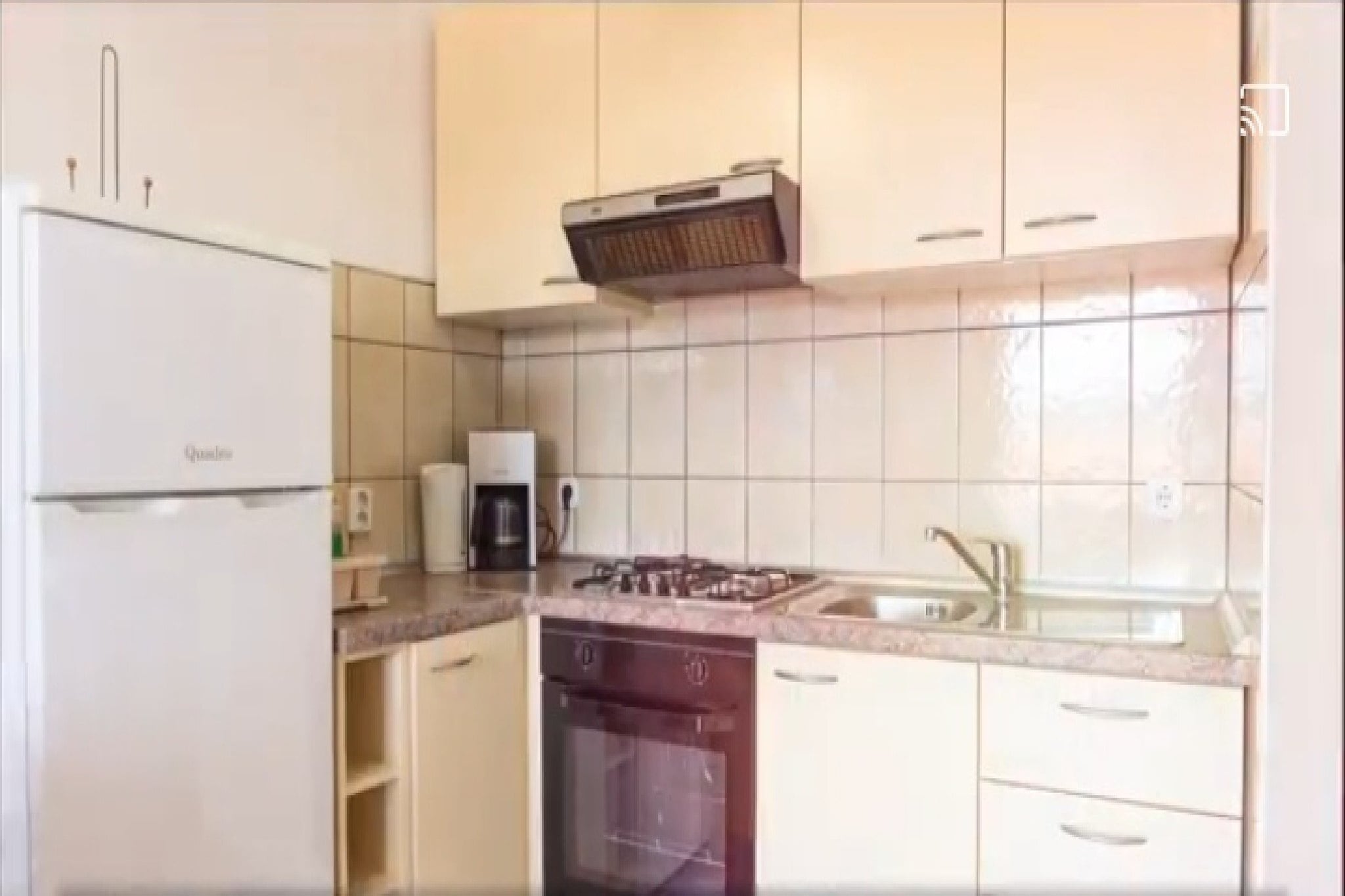 Apartments Snjezana is located in Kampor on the island of Rab, famous for its breathtaking sandy beaches.

Shared BBQ facilities as well as a common terrace fitted with an outdoor dining area are at your disposal.

Apartments Snjezana offers accommodation in two units with a private balcony that overlooks the sea, which makes this place a perfect spot to enjoy warm summer nights. 

Private parking is provided. 

Luggage storage is possible on request. 

A baby cot is available upon request.

This two bedroom apartment with balcony and sea view can accommodate up to five people.  It features LCD SAT TV as well as air-conditioning. The kitchen is equipped with a refrigerator, freezer, water kettle, stove, coffee maker, and kitchen utensils. The private bathroom is fitted with a shower and toilet. Bed linen as well as towels are at your disposal. You will have access to an iron and ironing board.

In just a few meters away from the property, you will find all the things necessary for a perfect vacation. In the area are restaurants, cafe bars, and grocery stores.  The clostes beach is only 100 m from Apartments Snjezana. Restaurants, Caffes, bars - all can be found within less then 200 m from the apaertment. The closest grocery store is 200 m from the property.

Airport is 130 km away.