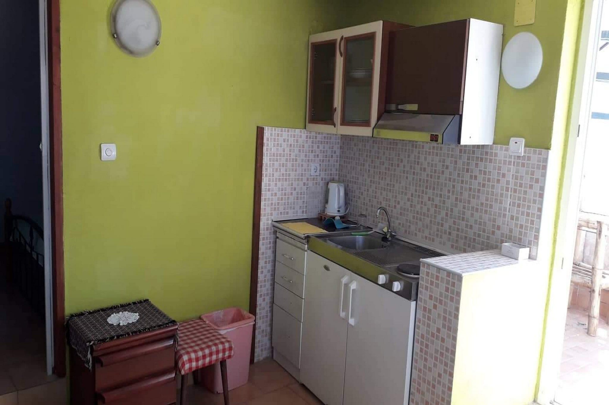 Apartments Kamaki are located halfway between Split and Dubrovnik in a small place called Gradac.

Terrace fitted with outdoor dining area and outdoor furniture are at your disposal, which makes this place ideal for a nice and relaxing family or friends vacation.

Free private parking is provided, reservation is required.

Luggage storage is possible with notice prior to check in so you can explore the area a little more before your departure.

This lovely one bedroom apartment with terrace and sea view is perfectly fit for up to four people. It features free WiFi, air conditioning as well as SAT LCD TV. The open space living
room comes with sofa and sitting area, and it's combined with the equipped kitchen and dining area. The private bathroom comes with shower and toilet.

If you want to spend your vacation in a peaceful and quiet environment, far from the city crowds, and also to have nearby all you need during your holidays, Apartments Kamaki are the best choice for you. Beach is only 55 meters away! 
The nearest restaurant can be found 50 meters from the property while cafe bar is 25 m away. Grocery store is 75 m away.

Airport is located 150 km from the property.
