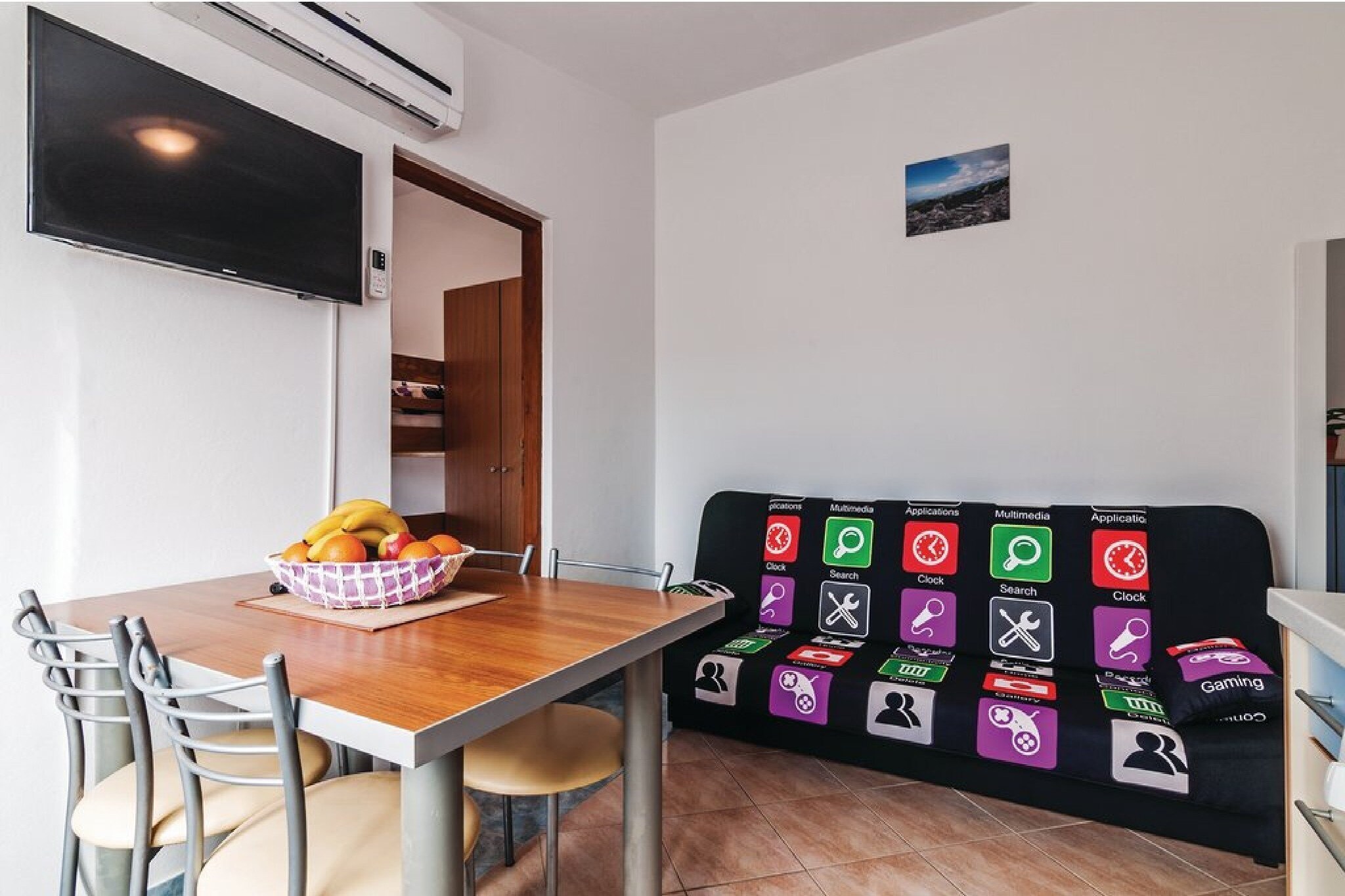 Apartments Hak is located on Vir, an island that lies in Dalmatia, north of the city of Zadar 28 km away from it.
Common BBQ grill facilities as well as an outdoor dining area are at your disposal, which makes this place a perfect spot for a nice and relaxing vacation. All the units come with a private furnished terrace or balcony.
Free private parking is provided, reservation is not needed.
Luggage storage is possible prior to check in and after check out, so you can explore the city a little more before your departure.
Free Wi-fi is provided throughout the property.
This two bedroom apartment with terrace and sea view can accommodate up to four people. It features air-conditioning as well as Cable LCD TV. The open space living room comes with sofa and sitting area, and it's combined with the equipped kitchen and dining area. The private bathroom comes with shower and toilet.
Due to the properties good location everything you may need during your stay is in the area. Beach is only 100 m away! Restaurant and caffe bar is 100 m away, while market is only 70 m away. You can find a pharmacy, bank and ATM in the radius of 3 km.
Zadar airport is 39 km away, while bus station Vir is 2 km away.