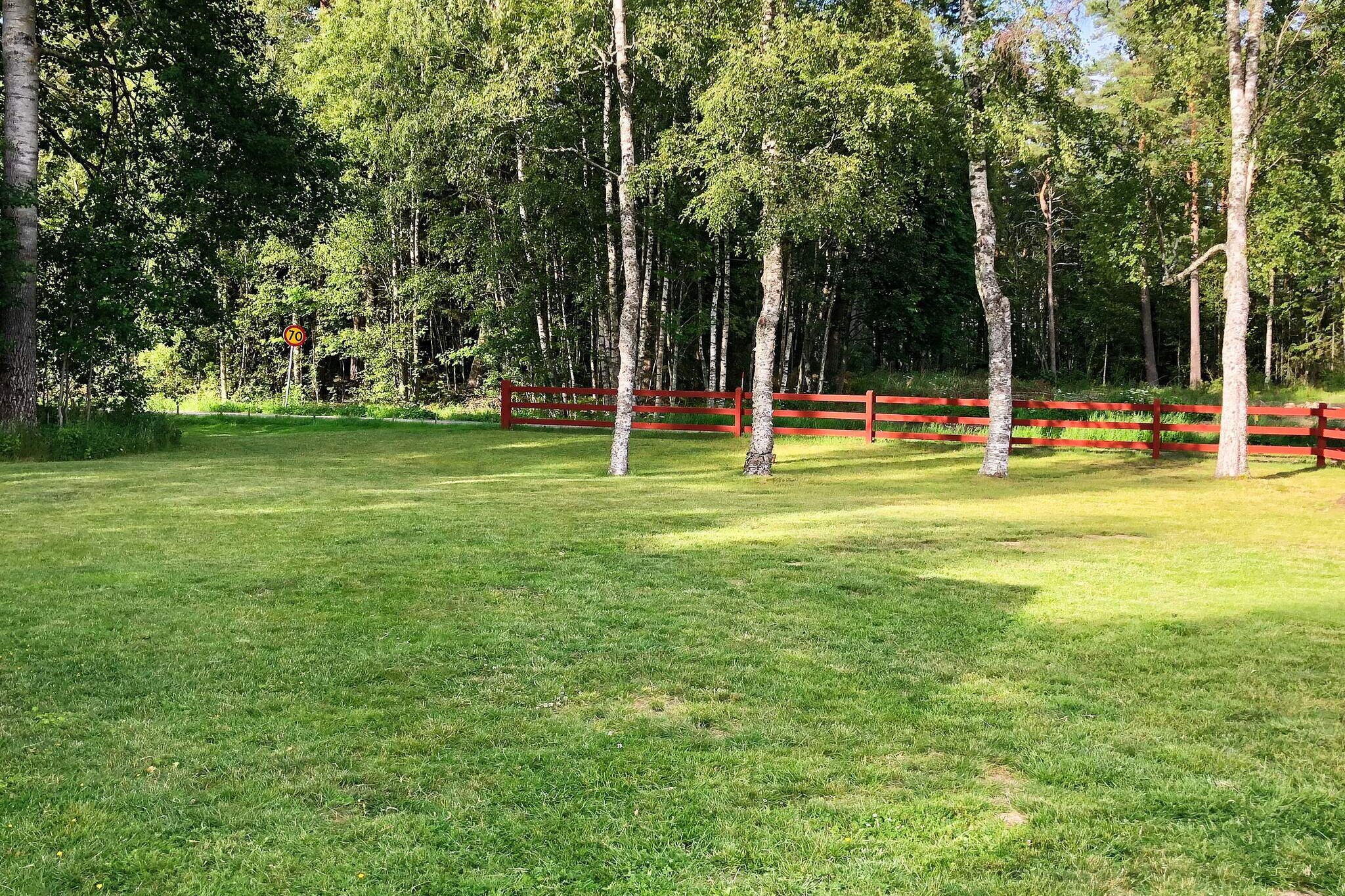 Annex: (single bed, 2x bunk bed)\n\nopen kitchen(cooker(electric), hood, coffee machine, fridge-freezer), Living/bed room(TV(swedish TV channels)), bathroom(washbasin, shower, toilet), conservatory, heating(electric), parking