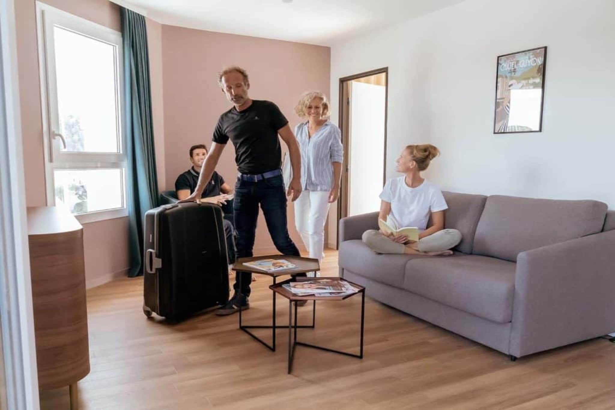 Nestled between town and countryside, AÃ¯ga Resort in ChÃ¢tel-Guyon offers a unique blend of wellness, nature, and history, making it the perfect destination for relaxation and exploration. Located at the foot of the majestic Auvergne Volcanoes, and within the UNESCO World Heritage site of the ChaÃ®ne des Puys - Faille de Limagne, this charming thermal spa town is an ideal base for discovering the natural wonders of the Auvergne region.

This resort features 90 cozy, fully equipped apartments, offering modern comfort and direct access to the thermal spa for a rejuvenating experience. Enjoy the resort's extensive wellness facilities, including a 150mÂ² thermal water pool, outdoor whirlpool, hammams, thermal mudpool, outdoor solarium, and a black light relaxation room. Access to the thermal spa is available for a fee, and minors under 16 are not permitted. 

During your stay, you'll have access to a variety of activities for every taste: from hiking, Nordic walking, and mountain biking, to canoeing, yoga, qi gong, and meditation. The town itself is lively, with a casino, theatre, cafÃ©s, and restaurants, all within reach, yet it offers direct access to unspoiled nature for ultimate relaxation.


Whether you're visiting for a weekend getaway or an extended stay, it promises an exceptional holiday focused on health, wellness, and the breathtaking beauty of the Auvergne.