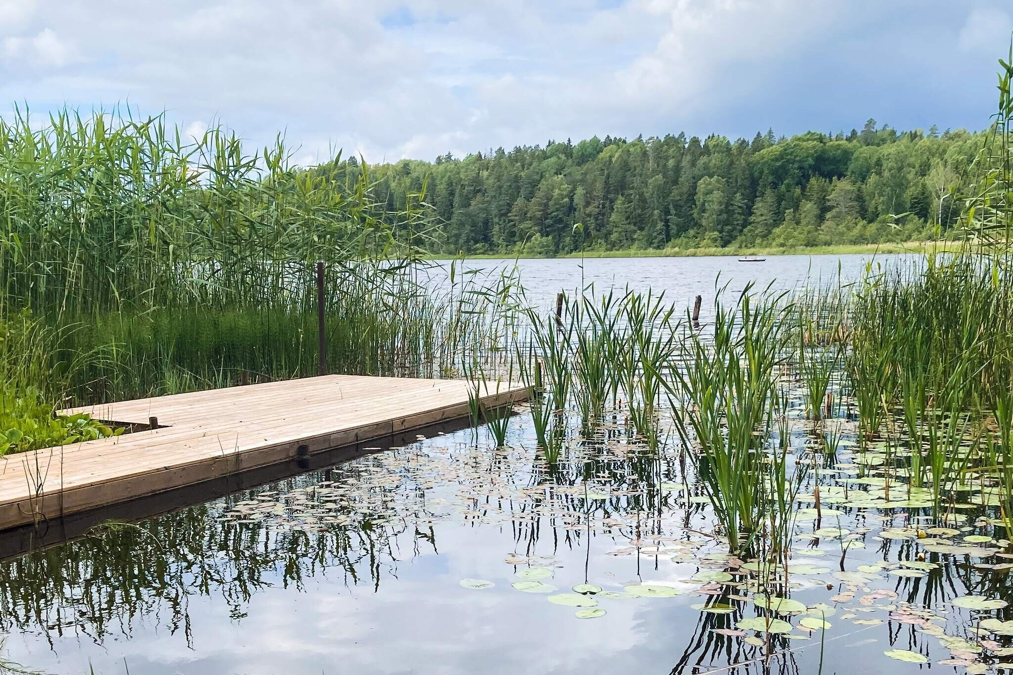 Welcome to the ultimate relaxation at the edge of Lake GransjÃ¶n in this comfortable and charming cottage with a view of Lake GransjÃ¶n sparkling in the sun. You will quickly fall in love with the scenic surroundings and feel at home in the cozy cabin. The cabin is equipped with everything you need for a relaxing holiday, but you wash the dishes by hand. There are comfortable beds, a modern kitchen with an open plan to the living room that gives a feeling of space and light. Enjoy your morning coffee or a lovely meal on the partially covered terrace, overlooking the lake. Regardless of the weather, you will be able to relax and enjoy nature in complete freedom. The cottage has three separate bedrooms and a bathroom equipped with a shower and a washing machine which is located next to the entrance. If golf is your passion, Askersund Golf Club is just a short drive away. For those who want to discover nature for real, Tivedens National Park is a must with incredible hikes and breathtaking views. Askersund with its picturesque town center and marinas is a nice excursion destination and you can get there by bike in 15 minutes. There is a large selection of restaurants and cafes. There are several bathing spots within easy reach, including Hargebaden, which has the feel of the Swedish Riviera. You can swim in GransjÃ¶n and there is a jetty and a boat with a bathing ladder. The bottom is shallow, so preferably swim from the jetty or row out with the boat. Do not stand on the bottom of the lake.