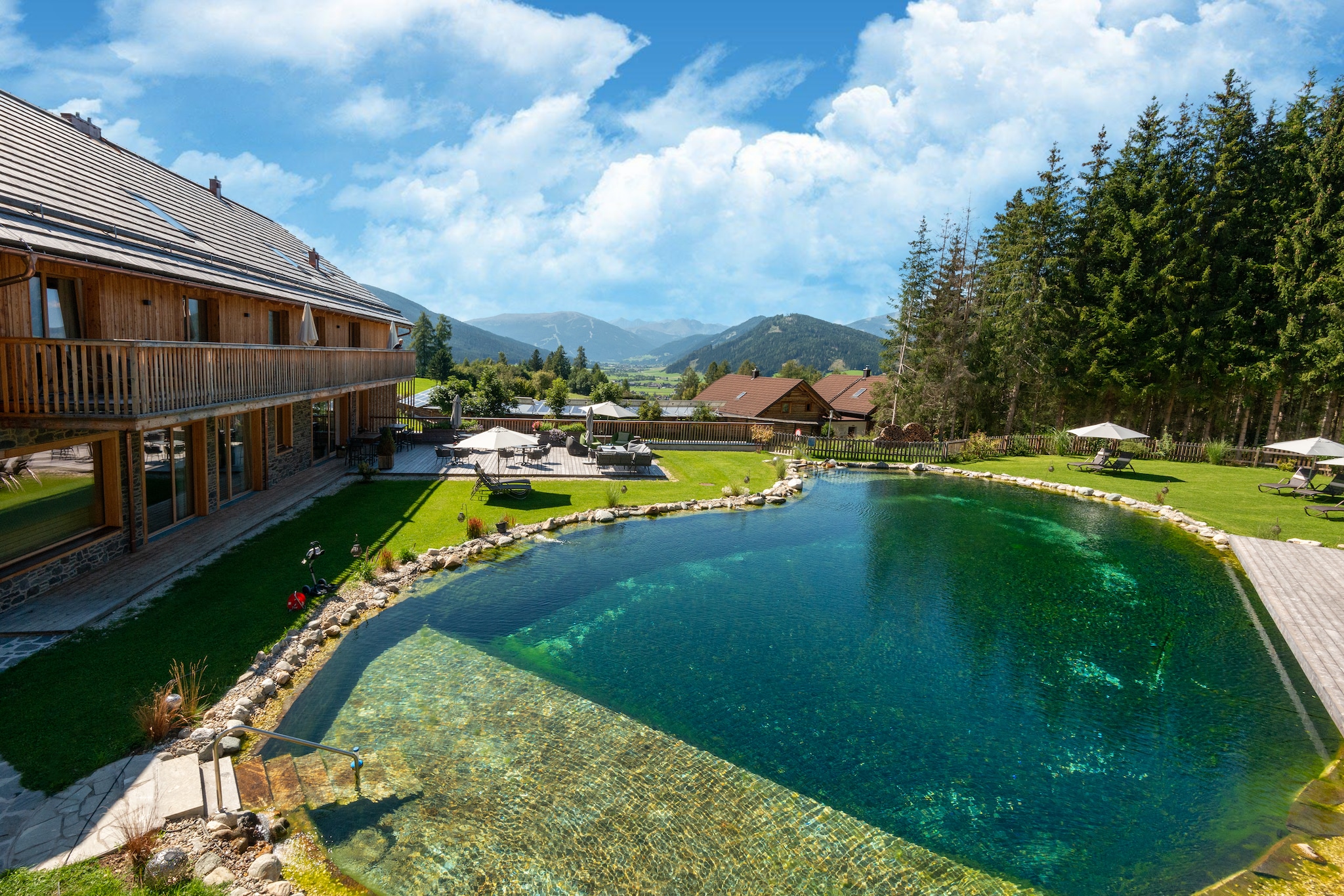 Lovely chalet in Wölting with natural pond