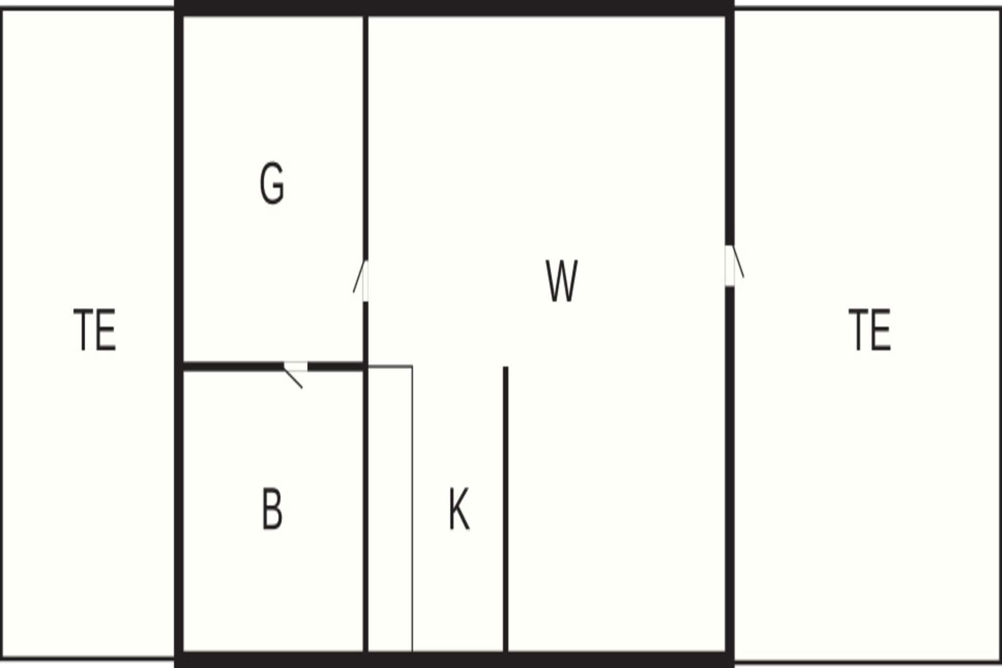 2 persoons vakantie huis in Brösarp-By Traum-Plattegrond