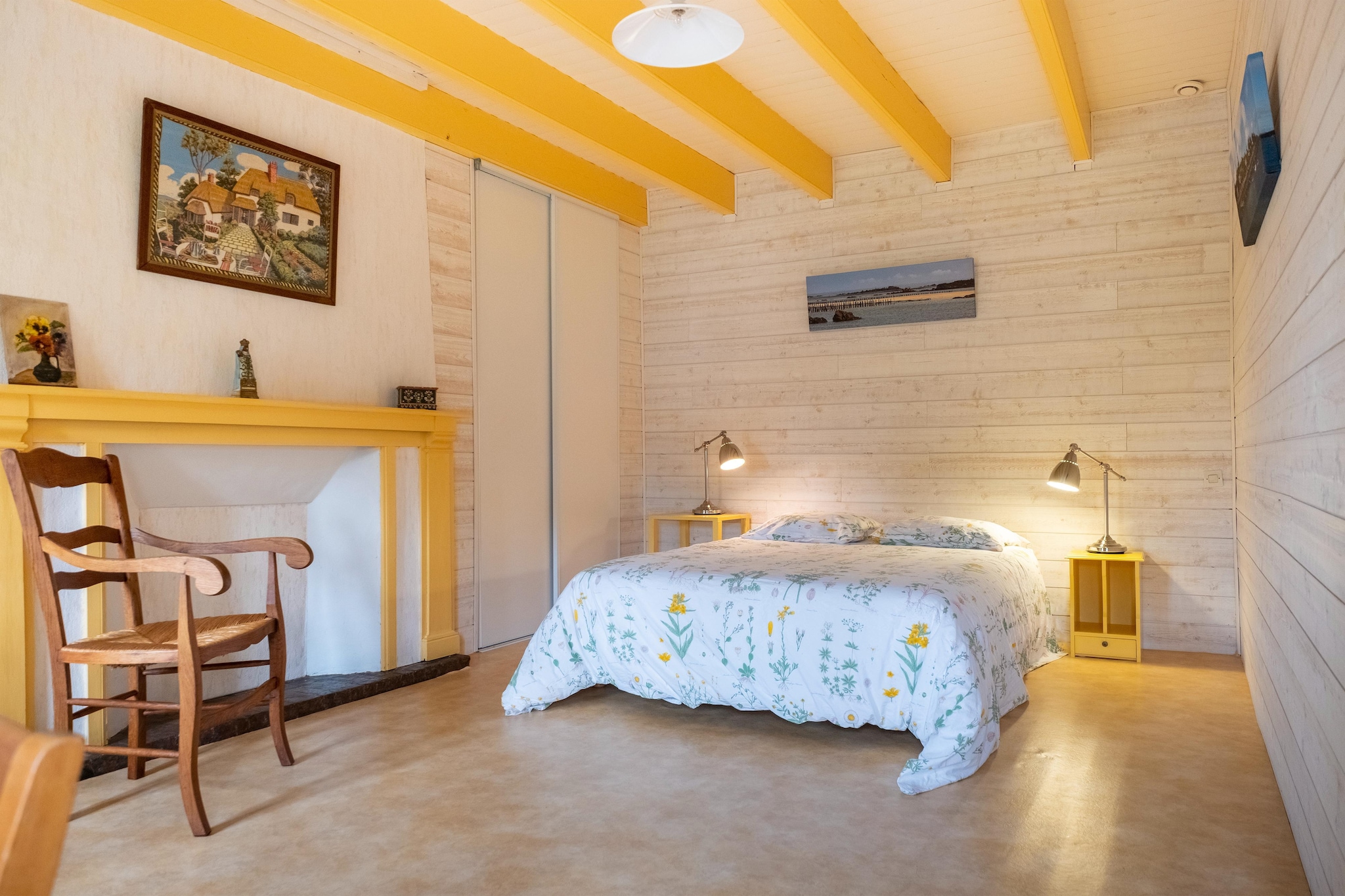 An optional utilities and service fee of EUR 80,00 will be charged before your arrival. Details are given below.<br> The green hills of the Coutances countryside welcome you and offer you a pleasant living environment to recharge your batteries. It features a nice garden for relaxation amidst the surrounding. This home is ideal for a vacation with family. This is an authentic residence with lots of history, a few minutes from Coutances, known for its jazz festival. The holiday home is surrounded by lush green fields, rolling hills and picturesque landscapes. It is the perfect place for lovers of hiking, cycling and other outdoor activities. Explore the beautiful natural surroundings, breathe in the fresh air and enjoy the serene tranquillity. The large bedrooms on the upper floor make families feel comfortable and the warm living room with wood-burning stove offers a beautiful, cosy space for unforgettable evenings. The house has a picturesque private orchard across the street and a hangar with parking. About Belvilla: When you stay in a Belvilla home, you can rest assured of a unique holiday home in ideal surroundings at an attractive price. The portfolio of accommodations consists of more than 40,000-holiday homes in 20 European countries. Interested in a weekend getaway, a summer or winter sports holiday, or simply a short break? Do you prefer the coast, the countryside or the mountains? Whatever your preference, there is a Belvilla home to meet your needs, from a cosy gîte for two to a castle big enough for the entire family, from an apartment in the heart of Rome to a cabin in the middle of nowhere, from a simple tree house to a luxury dream villa and from close to home to the other side of Europe. A Belvilla home gives you the freedom to enjoy breakfast in your pyjamas or continue a good conversation into the morning hours without having to worry about the bar's closing time. Prepare gourmet meals with fresh local ingredients in your own kitchen and take advantage of having your own swimming pool to do as many cannonballs as you want! In other words, you can enjoy complete privacy in your home away from home. <br><b> Optional Utilities & Service Package </b><br><b> An optional utilities and service package of EUR 80,00 </b> can be selected prior to your arrival. You will receive a separate communication with the payment link should you wish to include it.<br>This package ensures a seamless stay and conveniently covers services such as final cleaning, utility consumption, service support, and protection against minor damages or incidental costs during your stay.<br>Guests who prefer may manage these services independently, provided the property is returned in good order at check-out.