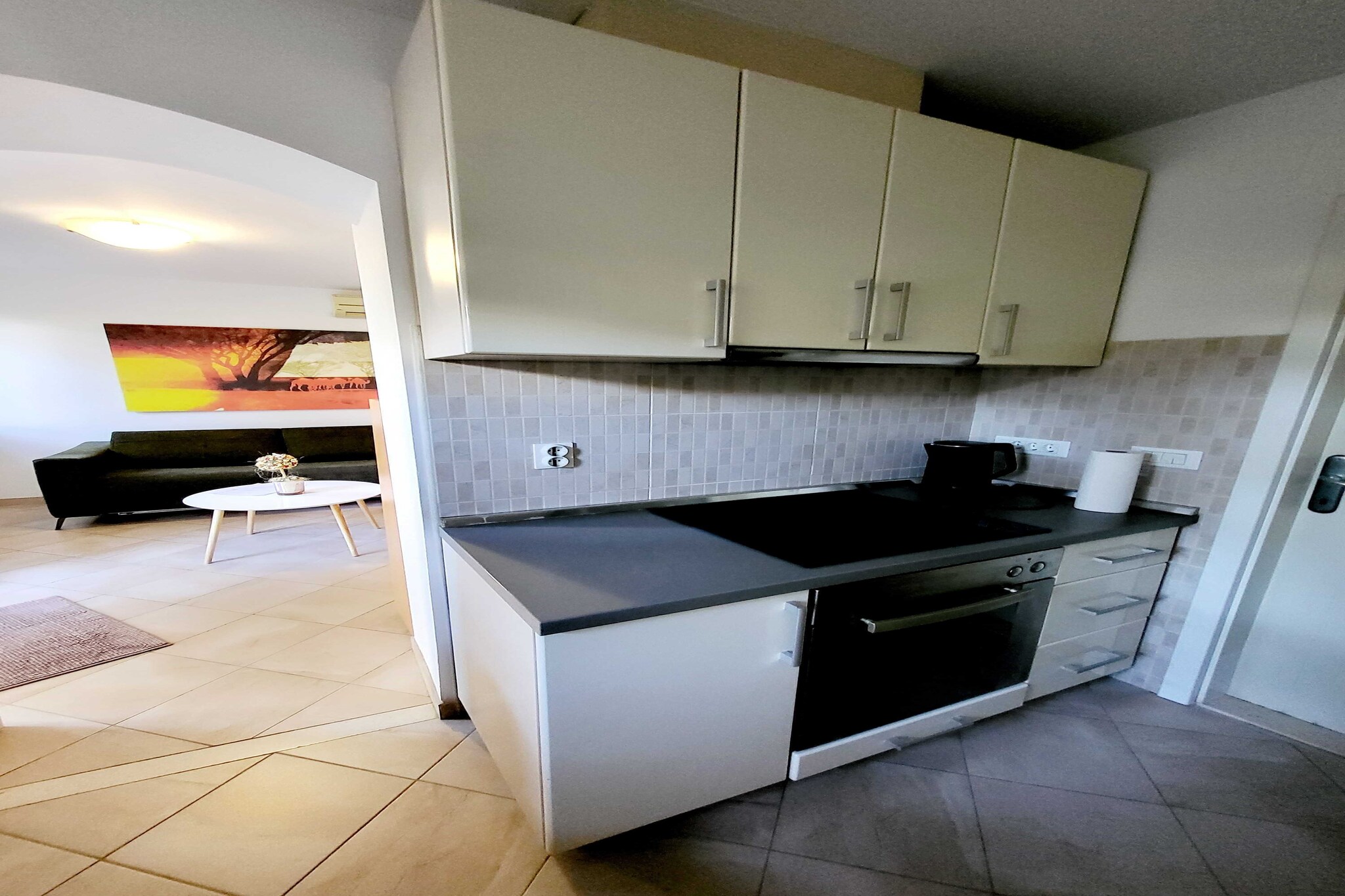 Green Terrace Apartment I - Studio Apartment with Terrace-Keuken