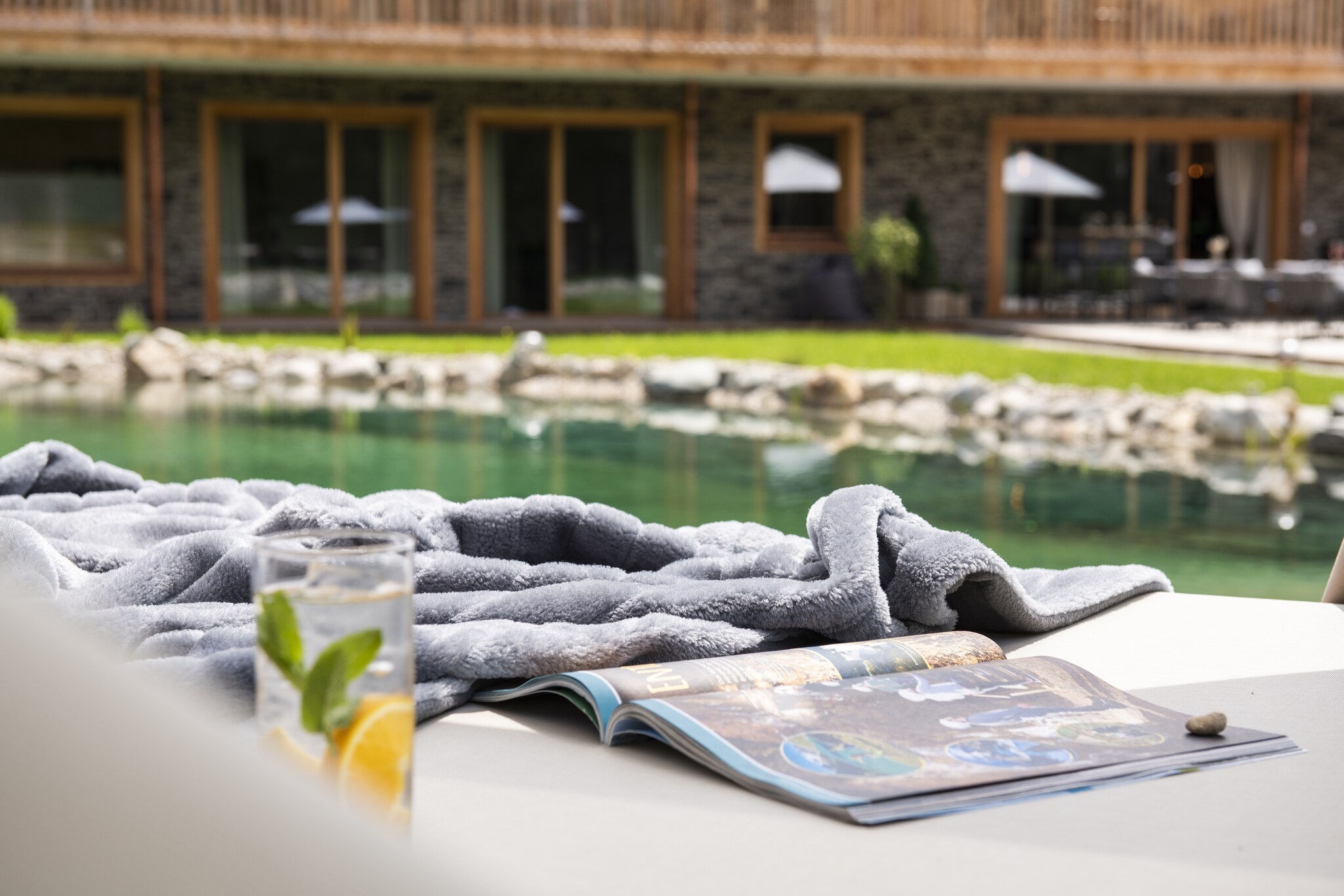 Cosy chalet in Wölting with natural swimming pond