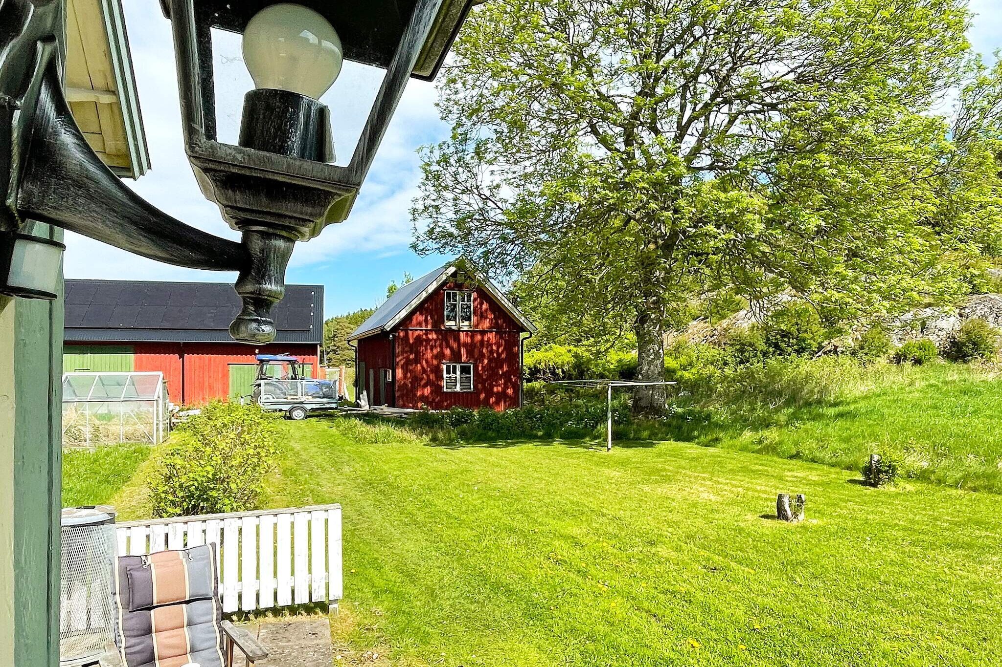 Internet Access DSL, Sitting room(2x bunk bed), Kitchen(cooker(electric), coffee machine, oven, microwave, fridge-freezer, water from well), Living/bed room(TV(swedish TV channels), chromecast), bedroom(double bed), bathroom(washbasin, shower, toilet, washing machine), heating(electric), garden, garden furniture, parking, air to air heatpump