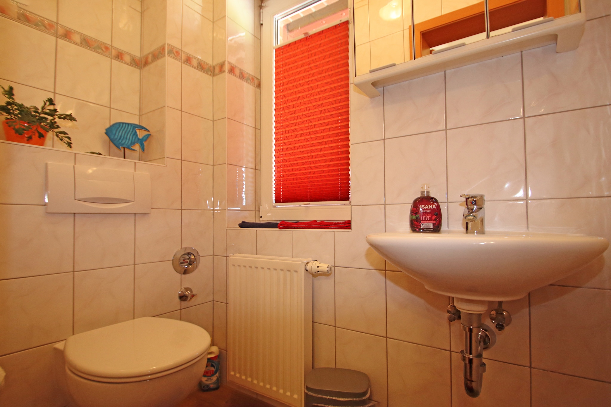 Schönes Ferienhaus in Alt Bukow Gaida - Badkamer