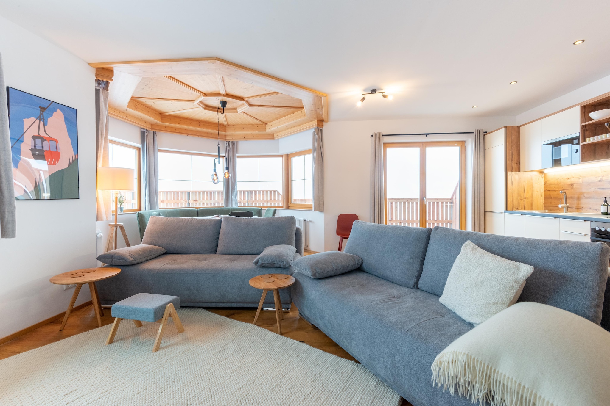 A vacation in the Stubai Valley in this pretty vacation apartment in Neustift will inspire you. Whether active travelers, families or nature lovers - everyone will find a cosy home for a dream vacation in the middle of nature in the comfortable apartment in the Stubai Apartment Complex. 

The impressive mountain world of the Stubai Valley can be rediscovered time and again while hiking, mountaineering and mountain biking. Unlimited skiing fun on the Stubai Glacier (17 km), a family atmosphere in the Schlick 2000 ski center (5 km) or the beginner-friendly ski area of the Serlesbahnen offer something for everyone. The Stubai Apartments are situated in a quiet location, only 2.1 km from the nearest ski lift and a 20-minute walk from the center of Neustift. 

The newly built and modern furnished apartment with a beautiful view of the valley has a secluded garden with terrace, a king-size bed, 2 sofa beds 1.40m wide, satellite TV, W-LAN and a modern equipped kitchen. The house also offers a ski room with ski boot heating and a bicycle cellar with charging station.