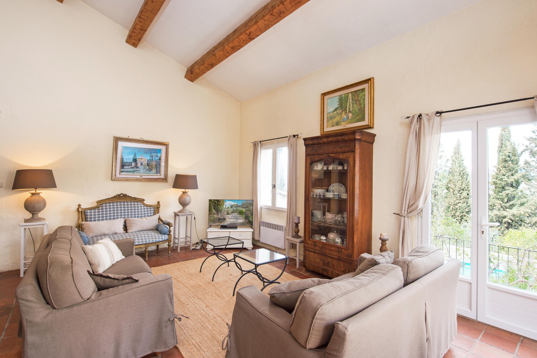 This spacious 350 mÂ² villa exudes authentic ProvenÃ§al charm and is set within a stunning 6,000 mÂ² property, just 30 km from FrÃ©jus and Saint RaphaÃ«l and only a 7-minute drive (12 km) from Les Arcs-Draguignan station. The interiors feature terracotta-tiled floors and regional-style tiled kitchens and bathrooms, enhanced by antique furniture and beautifully painted wardrobes that add character and warmth.

With five generously sized bedroomsâ€”three air-conditioned and two in an annex with fansâ€”the villa comfortably accommodates families or groups seeking a tranquil retreat. Multiple terraces surround the house, furnished with large tables, armchairs, and a wrought-iron lounge, offering shaded spots throughout the day.

The centerpiece is a childproof, salt-treated swimming pool (9 x 5 m) set on a flower-filled terrace just below the house. Here, sun loungers, a summer kitchen, dining tables, and a barbecue invite you to relax and entertain. Surrounded by lush Mediterranean greenery including olive trees, oleanders, and plane mulberry trees, the property promises peace, privacy, and a true taste of southern France.

A utilities & service fee of EUR 230,00 will be required closer to your checkin date. You will receive a separate communication with the payment link. The utilities & service fee ensures a smooth stay and covers any additional services such as cleaning, service charges, consumption, damages or any additional charges incurred during the stay.