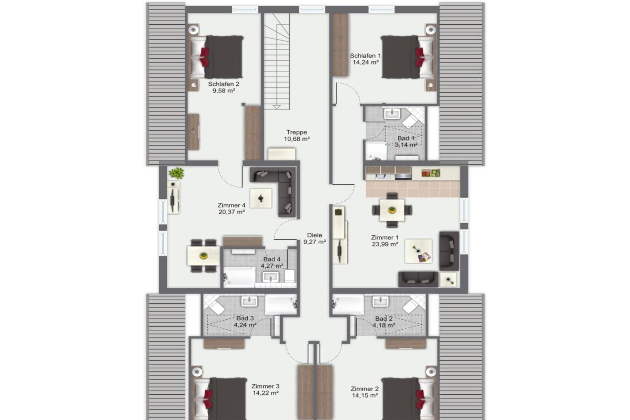 Kleine Freiheit ganzes Haus 15 P-Plattegrond