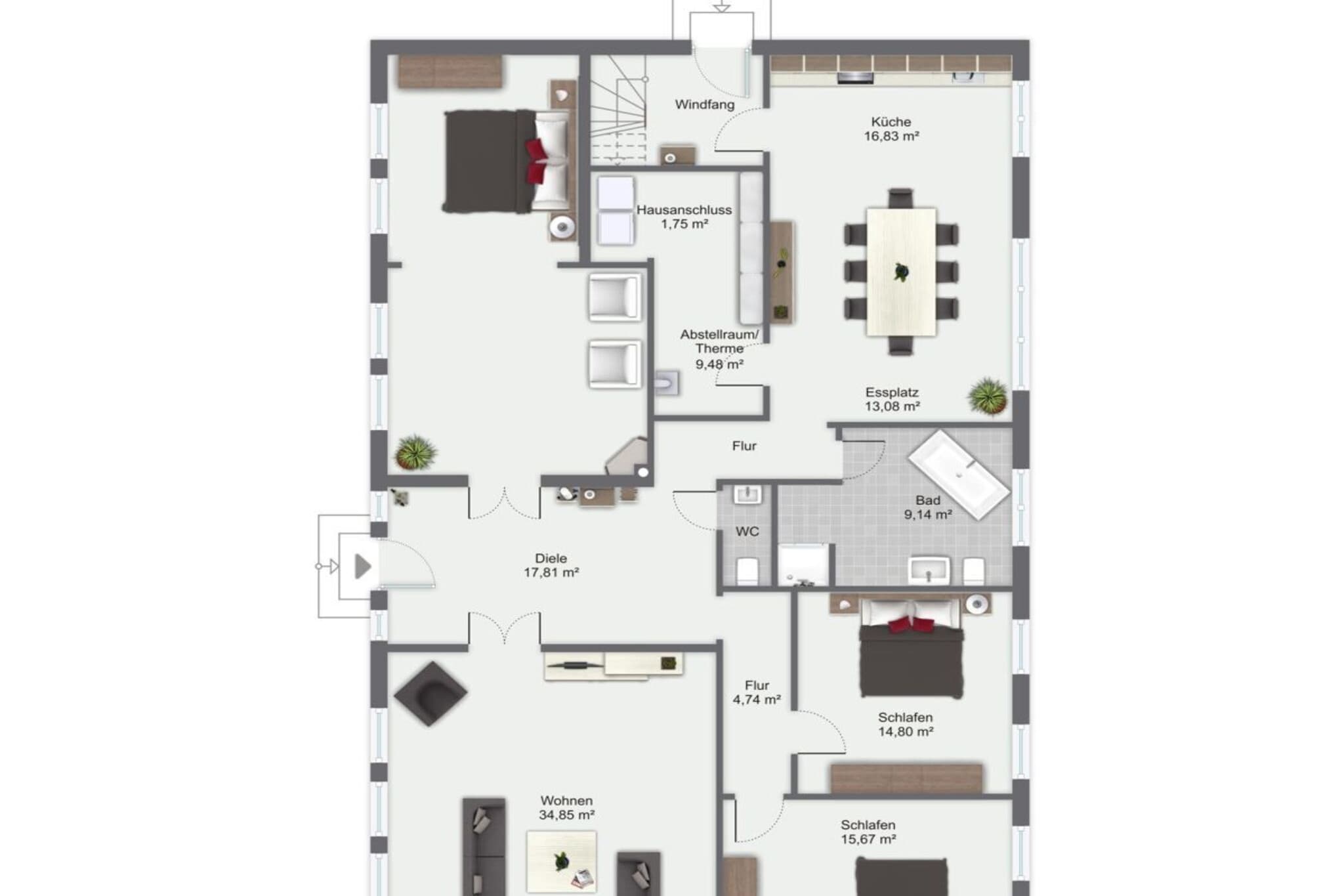 Kleine Freiheit ganzes Haus 15 P-Plattegrond