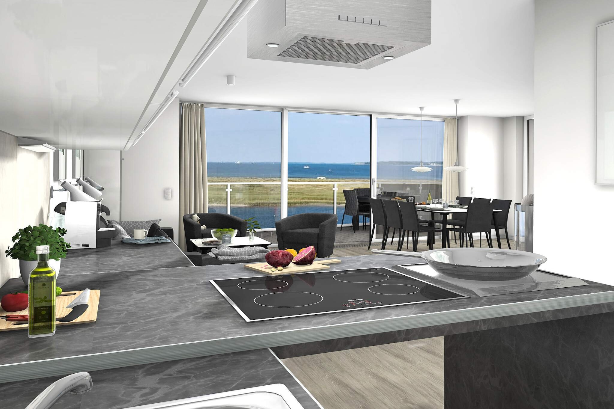 Villa aan het water op een locatie in de haven - Binnen