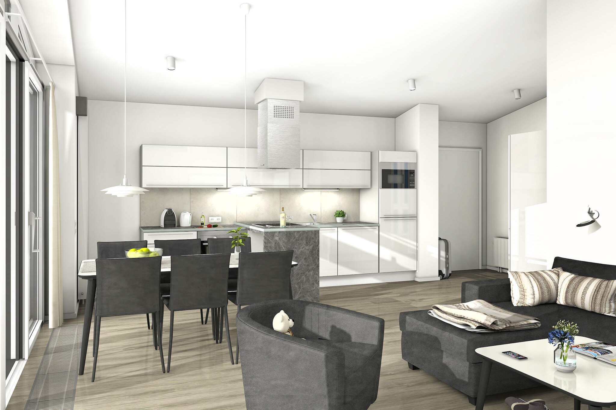 Appartement met panoramisch uitzicht op zee - Binnen