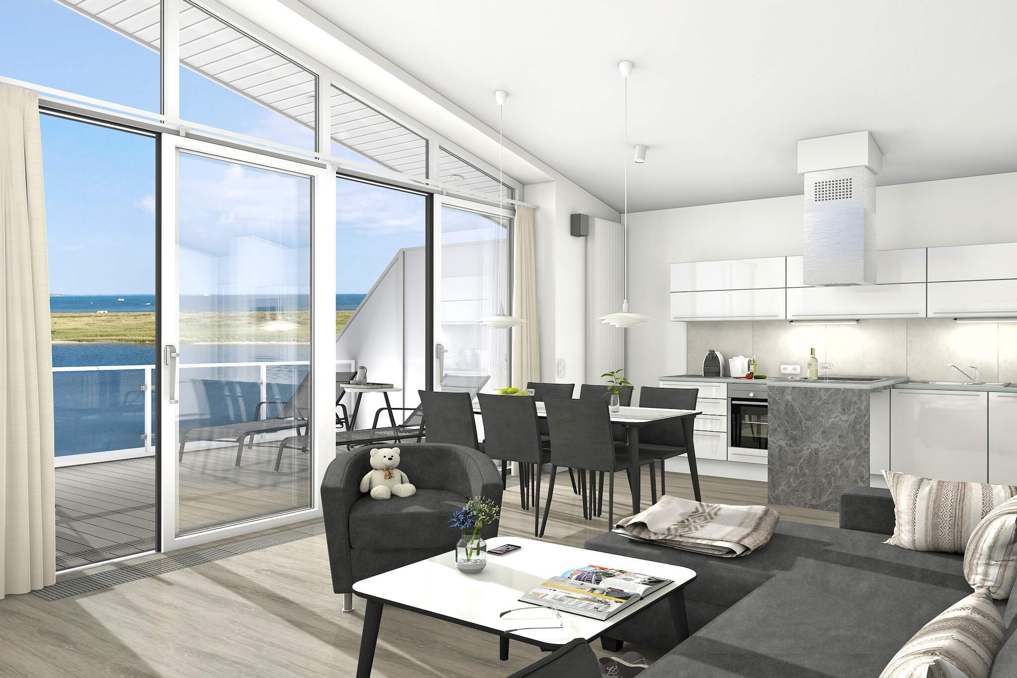 Appartement met panoramisch uitzicht op zee - Binnen