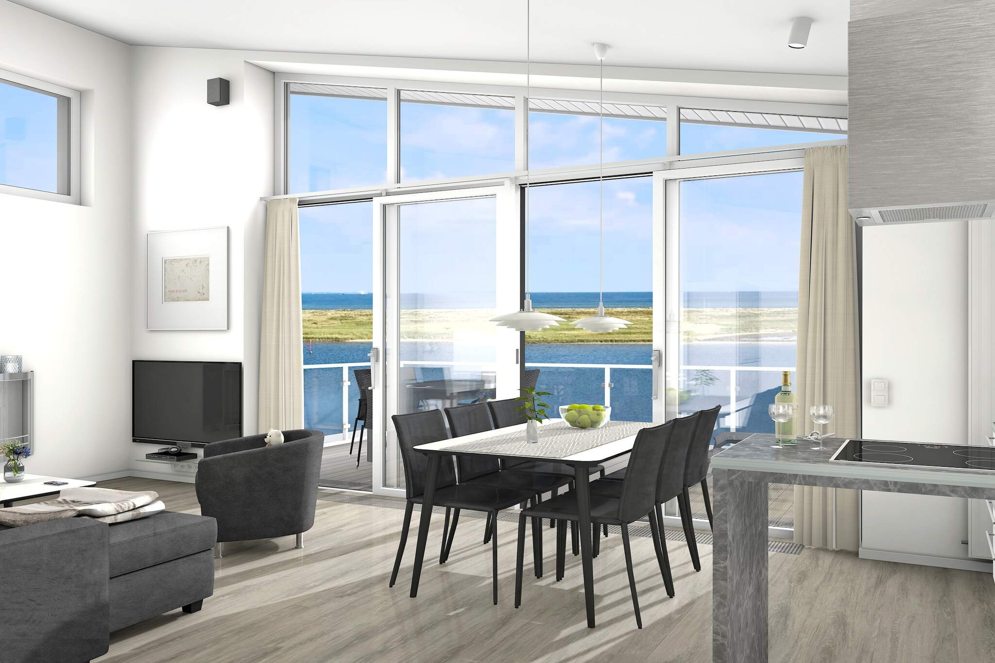 Appartement met panoramisch uitzicht op zee - Binnen