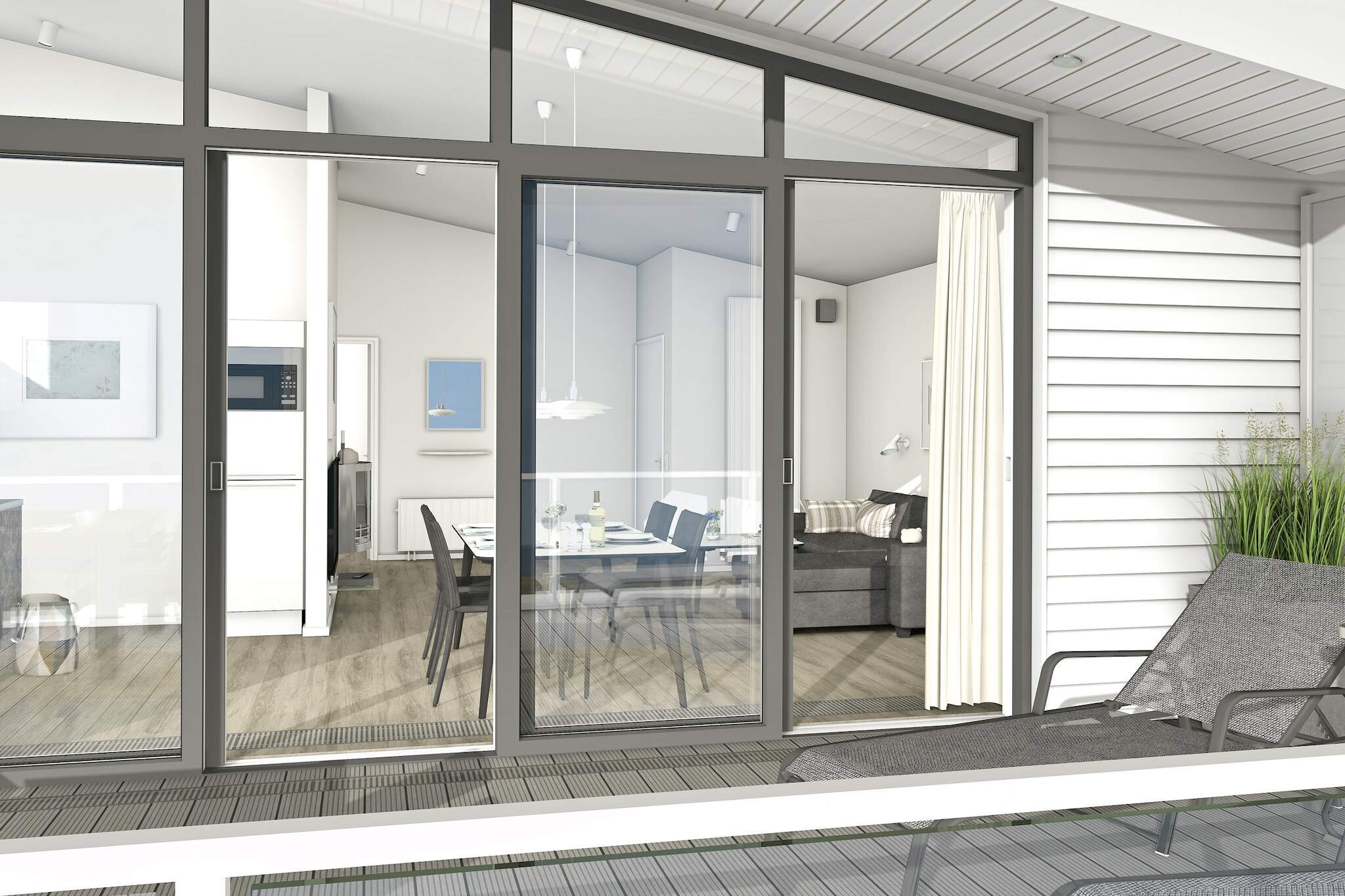 Penthouse-appartement direct aan het water - Binnen