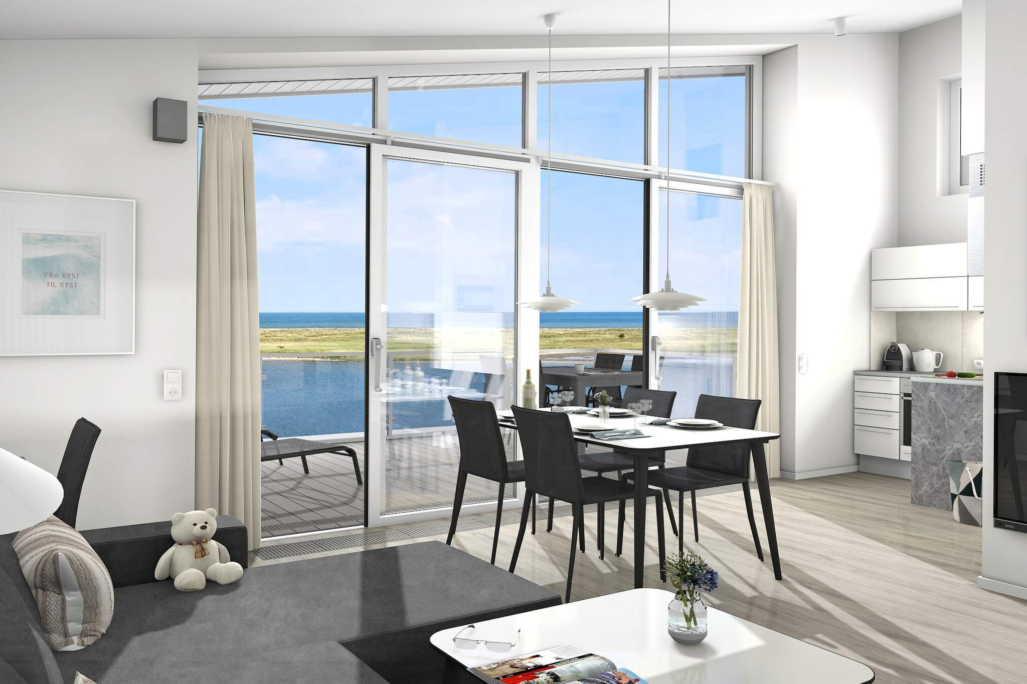 Penthouse-appartement direct aan het water - Binnen