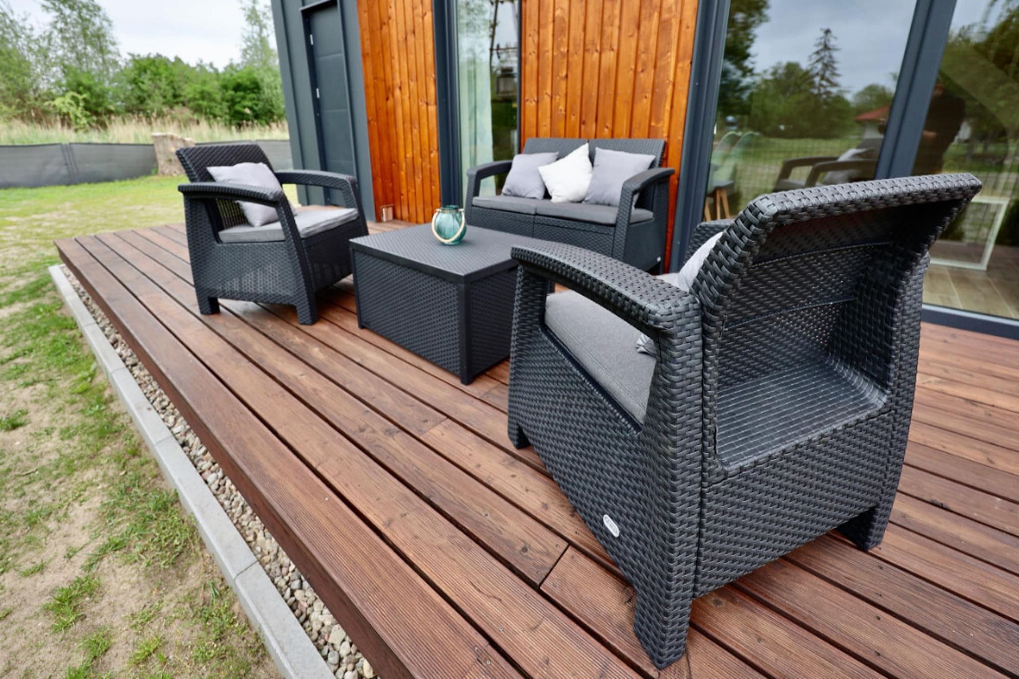 Połowa domu wakacyjnego przy plaży w Stepnicy-Terrassenbalkon